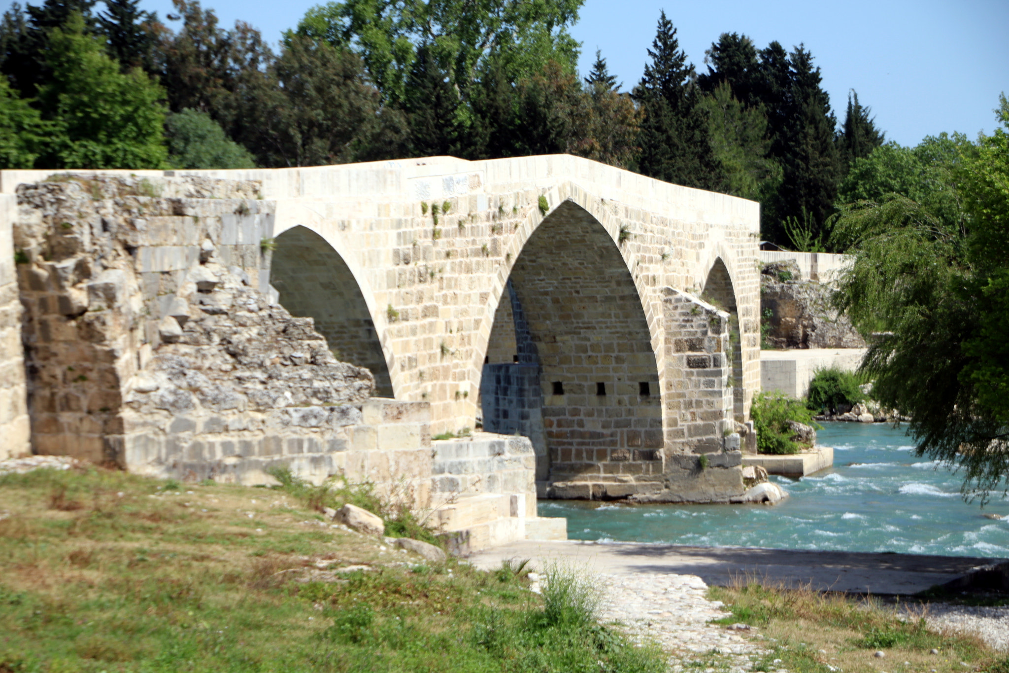 Canon EOS 760D (EOS Rebel T6s / EOS 8000D) sample photo. Eurymedon the rocky bridge near aspendos photography