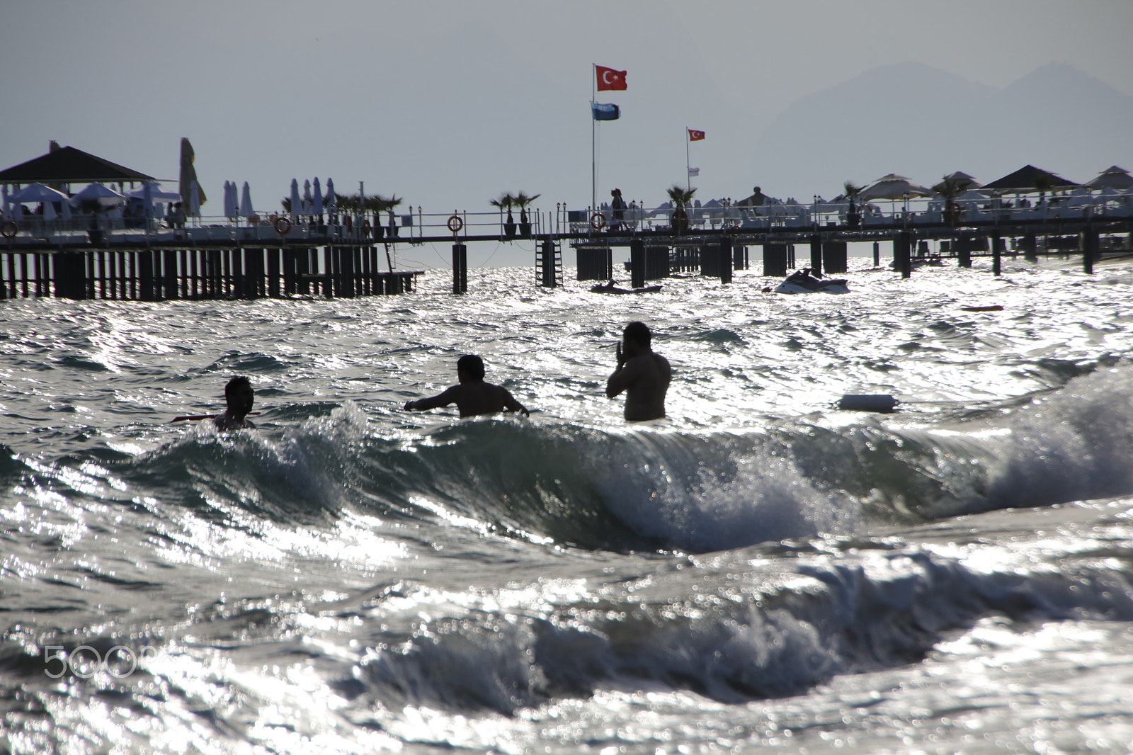 Canon EOS 760D (EOS Rebel T6s / EOS 8000D) sample photo. Antalya beach in the sunset photography
