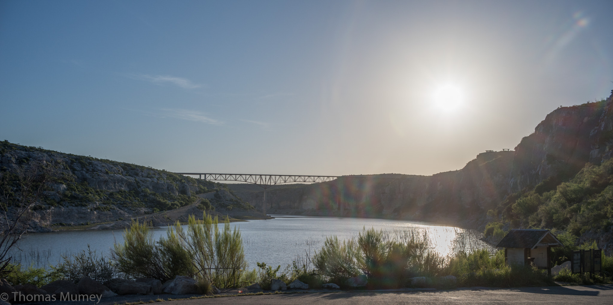 Pentax K-1 sample photo. Looking east down pecos river toward the us 90 bridge. photography