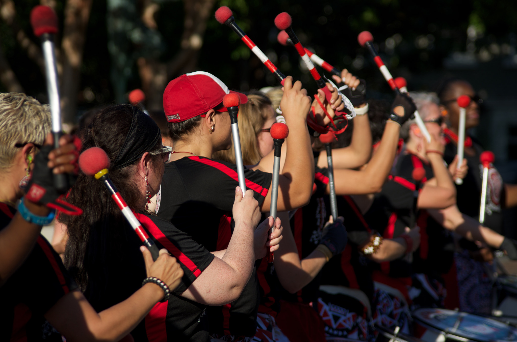 Pentax K-5 IIs + HD Pentax DA 55-300mm F4.0-5.8 ED WR sample photo. All female drum corps photography