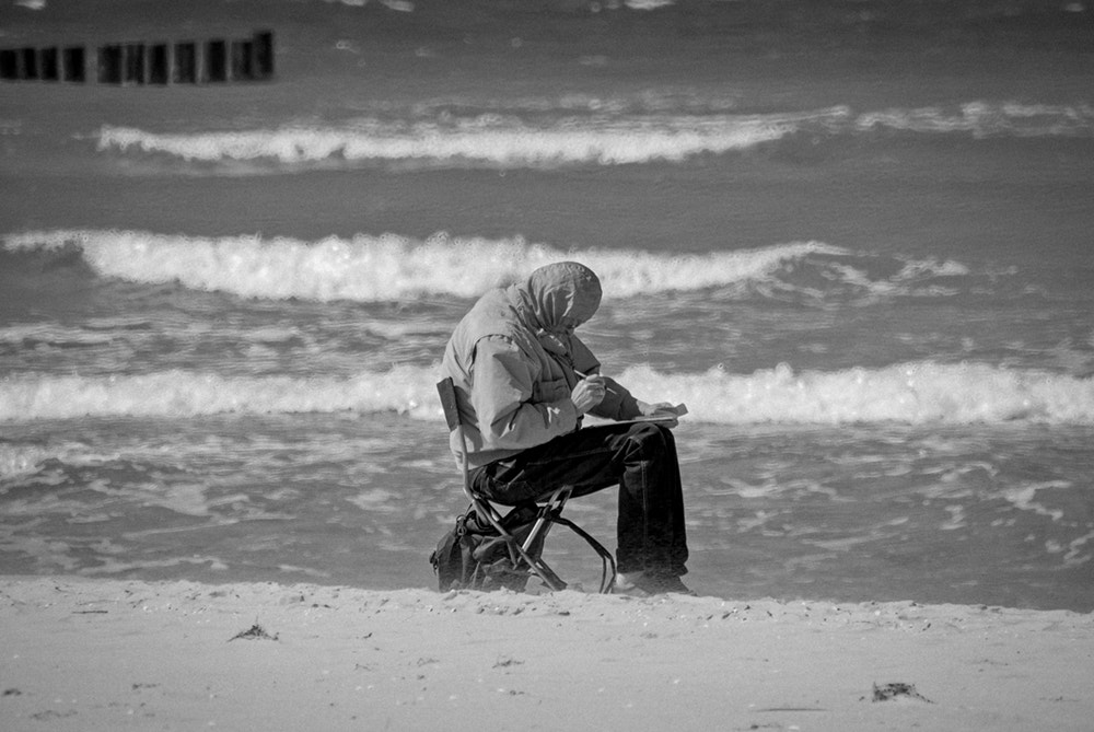 Nikon D60 sample photo. Mann am meer photography