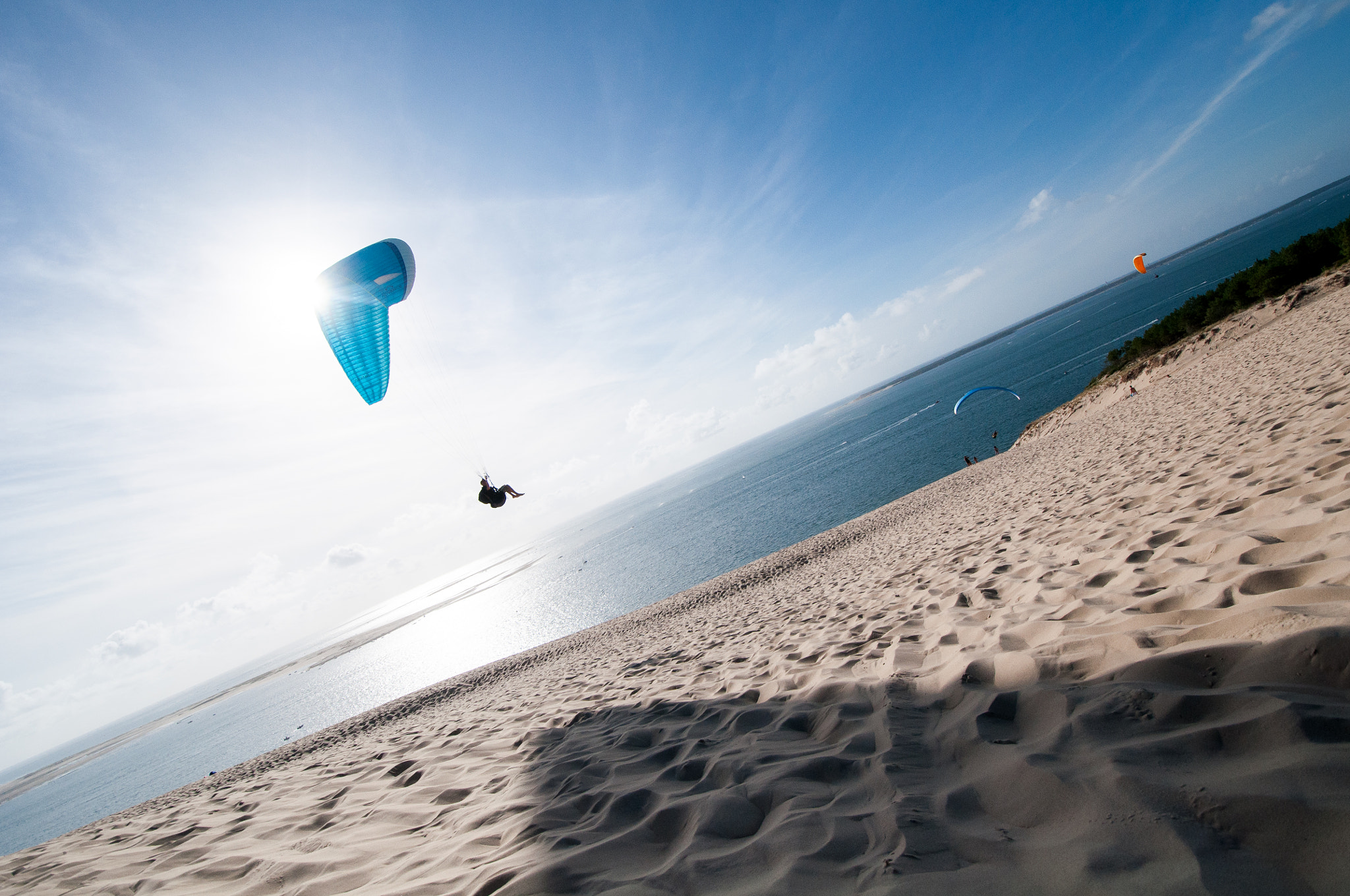 Nikon D5000 sample photo. Paraglider photography