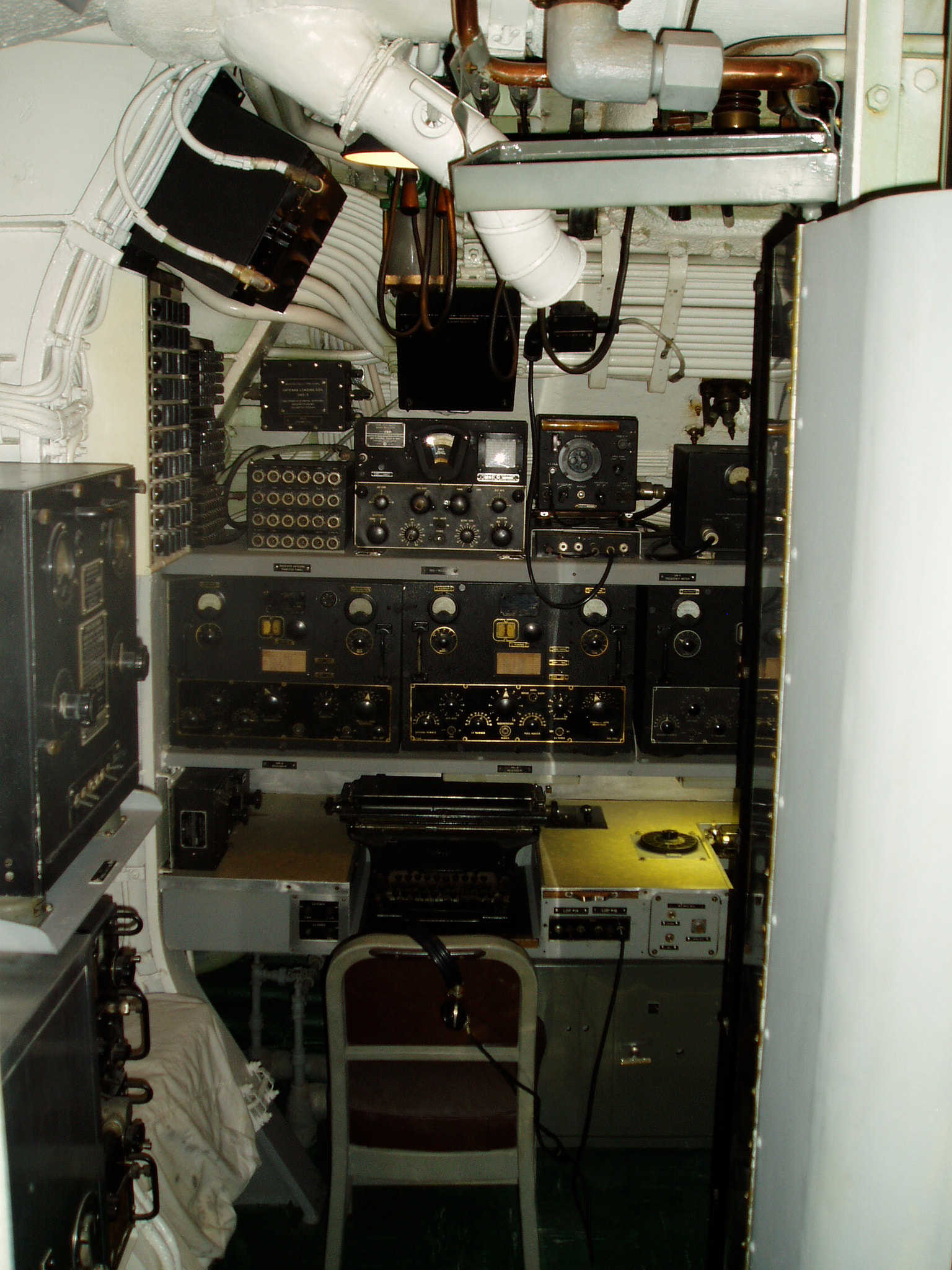 Olympus u20D,S400D,u400D sample photo. Radio room in wwii submarine bowfin. photography