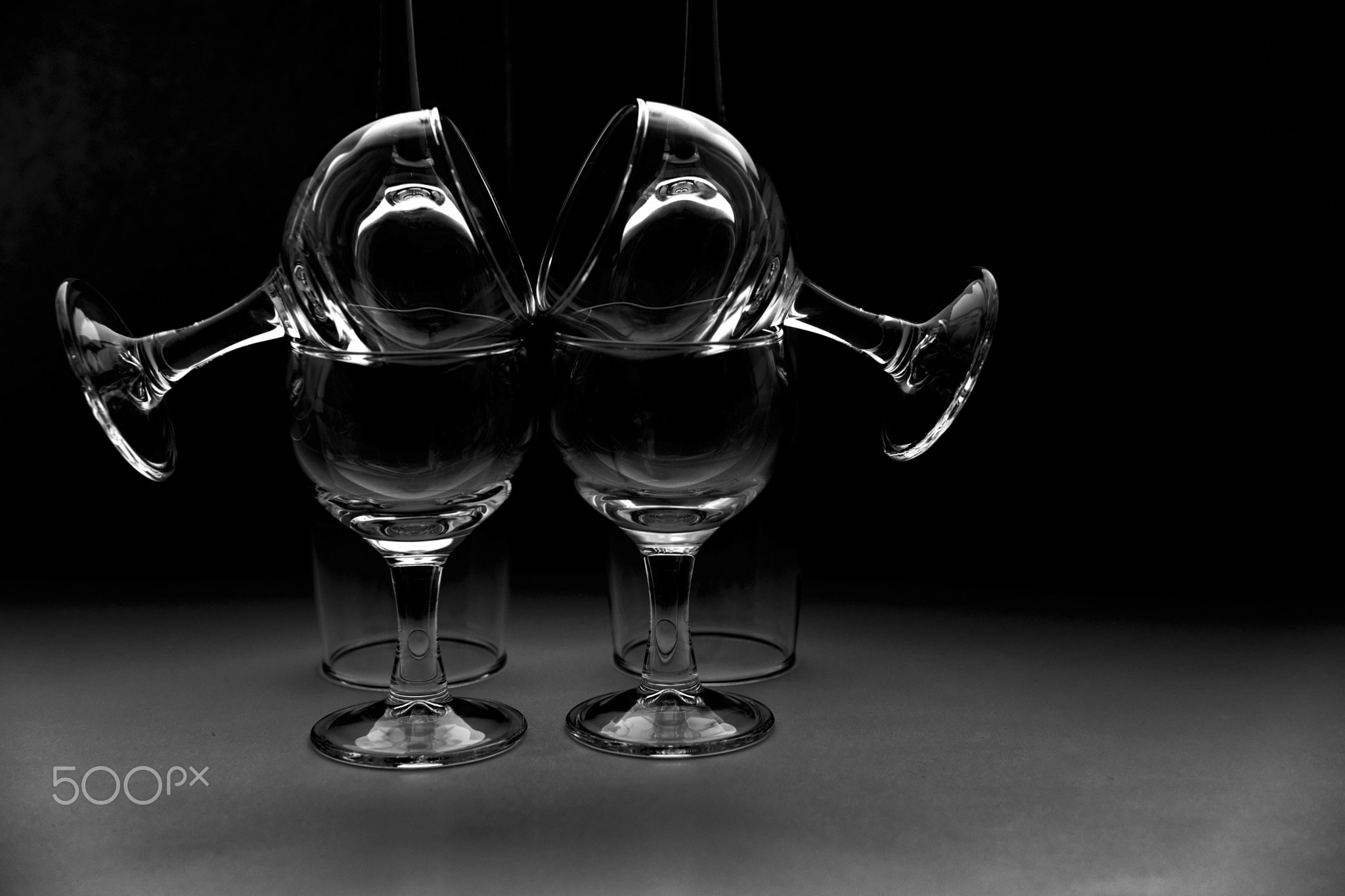 wine glass art for interiors , fujifilm x-pro2 acros black and white