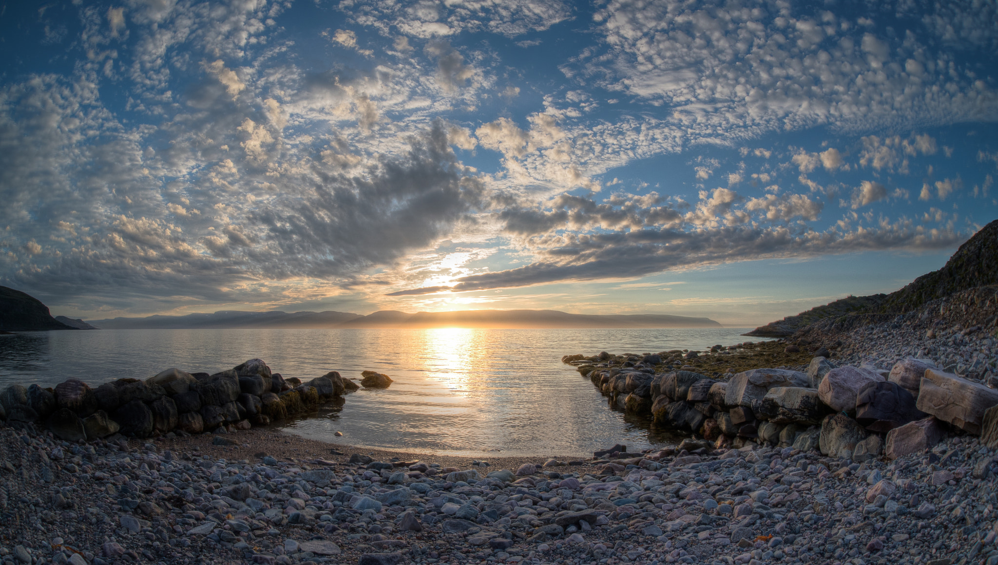 Nikon D750 + Sigma 15mm F2.8 EX DG Diagonal Fisheye sample photo. The midnight sun over gávesluokta photography