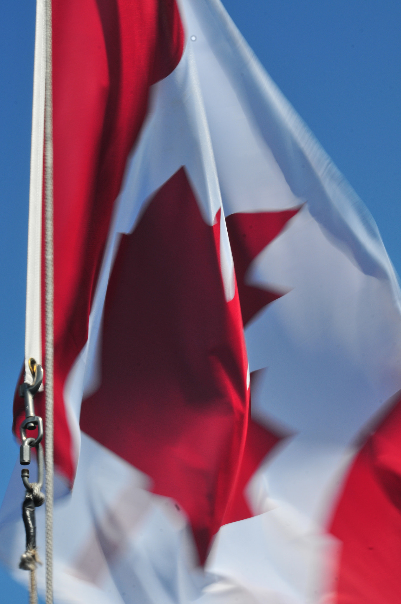Nikon D300S sample photo. Gananoque canadian flag photography