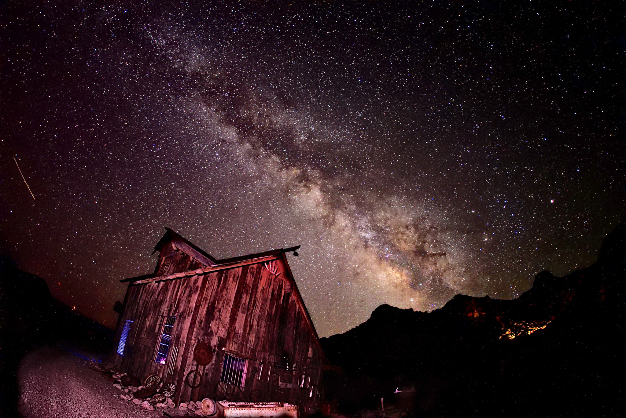 Nikon D750 + Sigma 15mm F2.8 EX DG Diagonal Fisheye sample photo. Milky way in nelson nevada photography