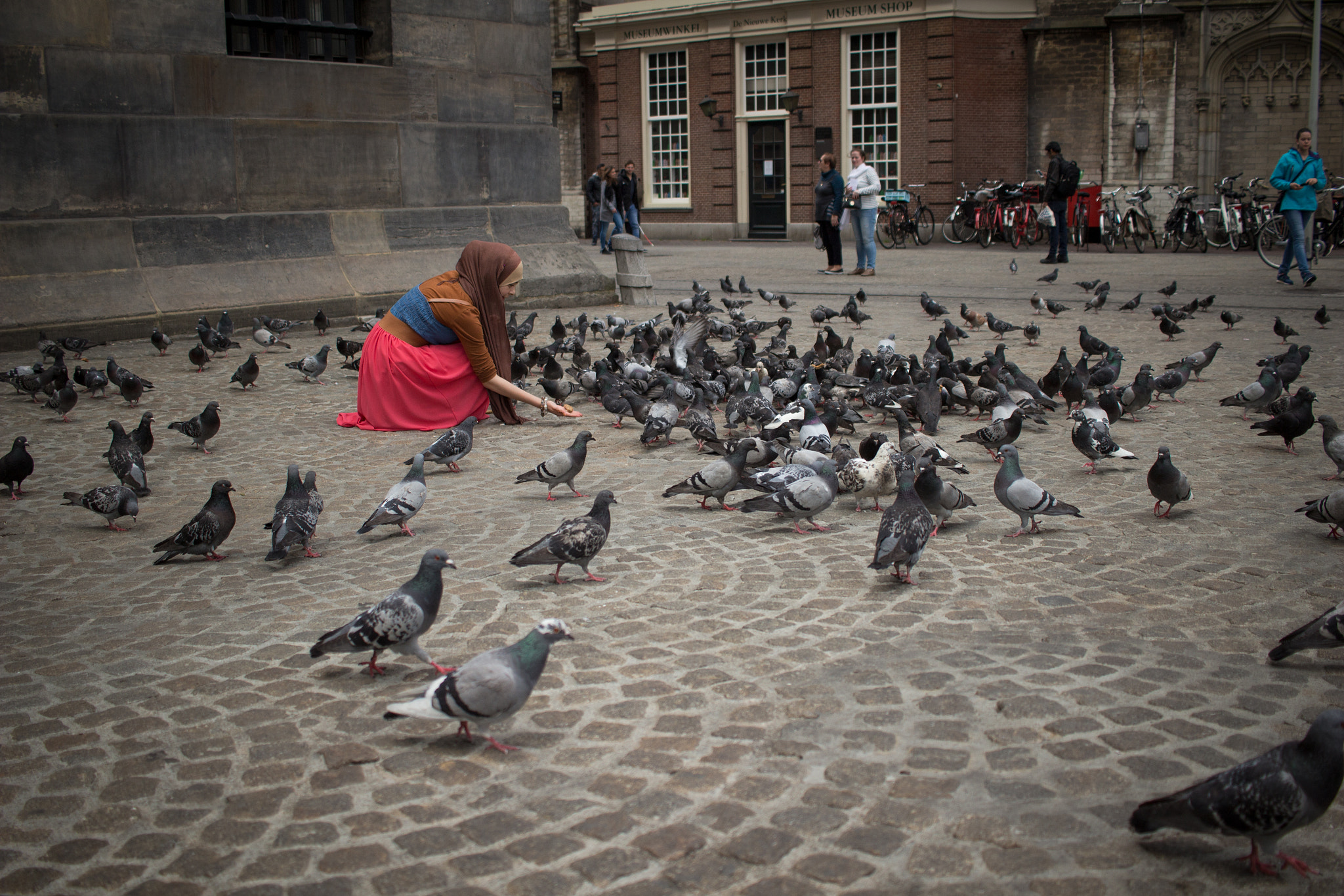 Canon EOS 100D (EOS Rebel SL1 / EOS Kiss X7) sample photo. Mother of pigeons photography