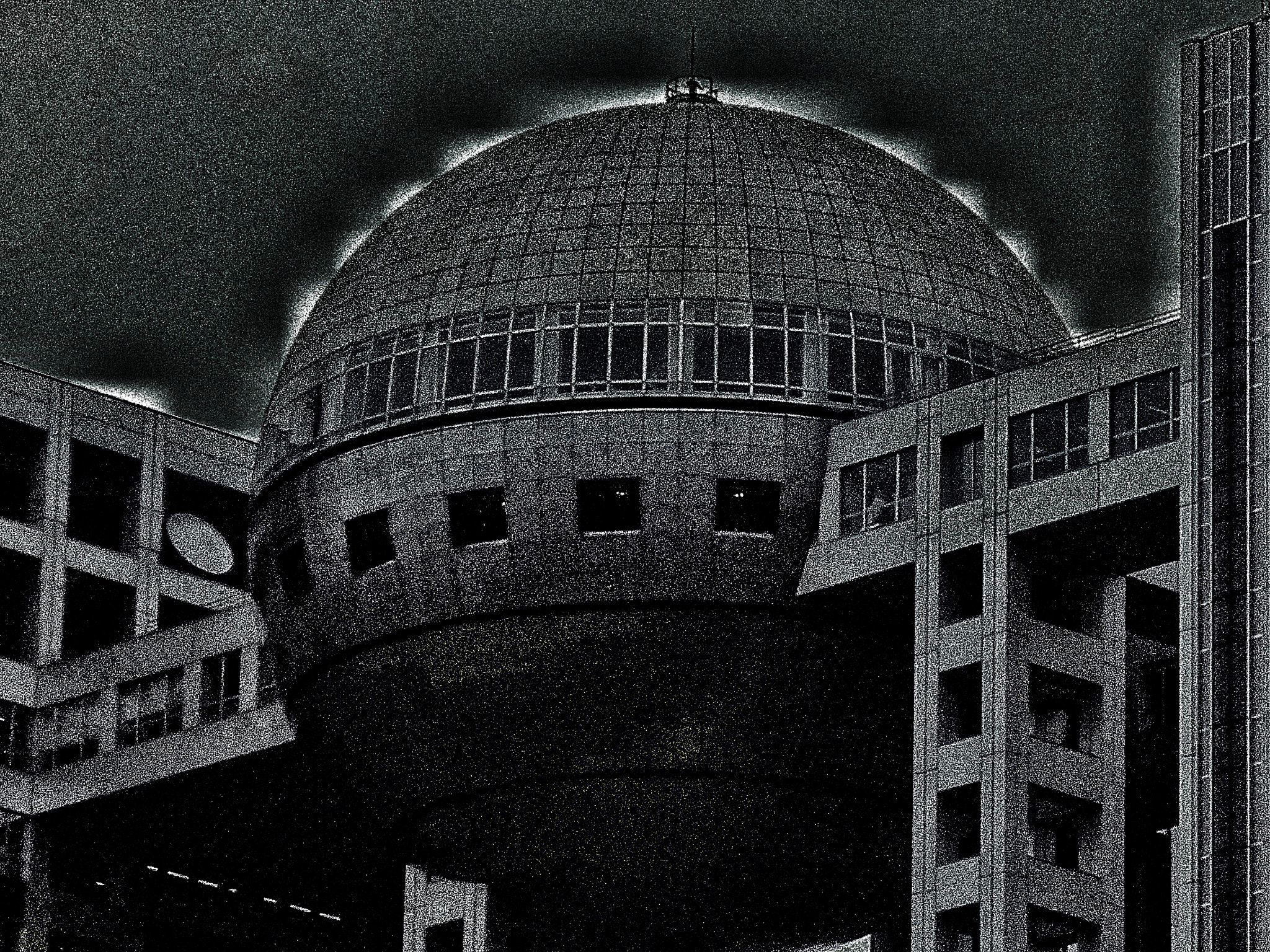 Pentax OPTIO M10 sample photo. The fuji tv headquarters, odaiba, tokyo, japan. a dramatic statement by tange kenzo. photography