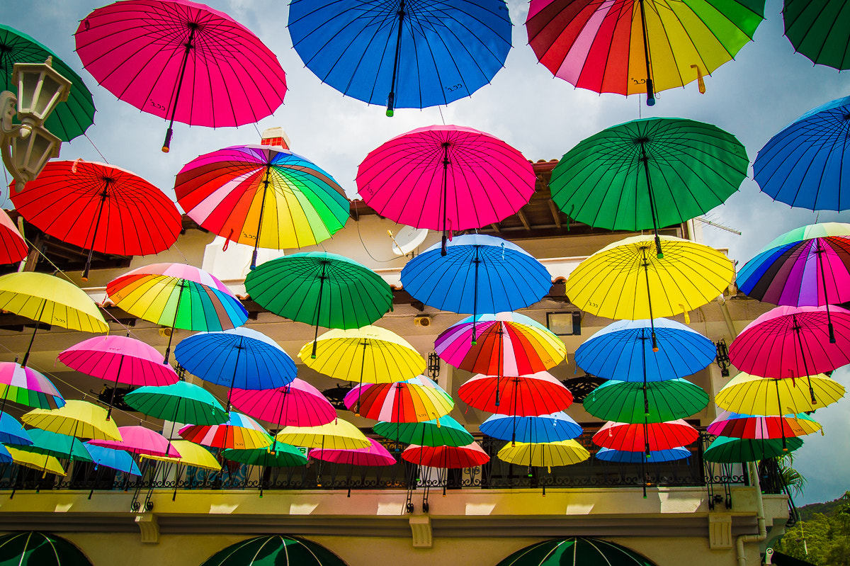 Tamron 18-270mm F3.5-6.3 Di II PZD sample photo. Umbrellas photography