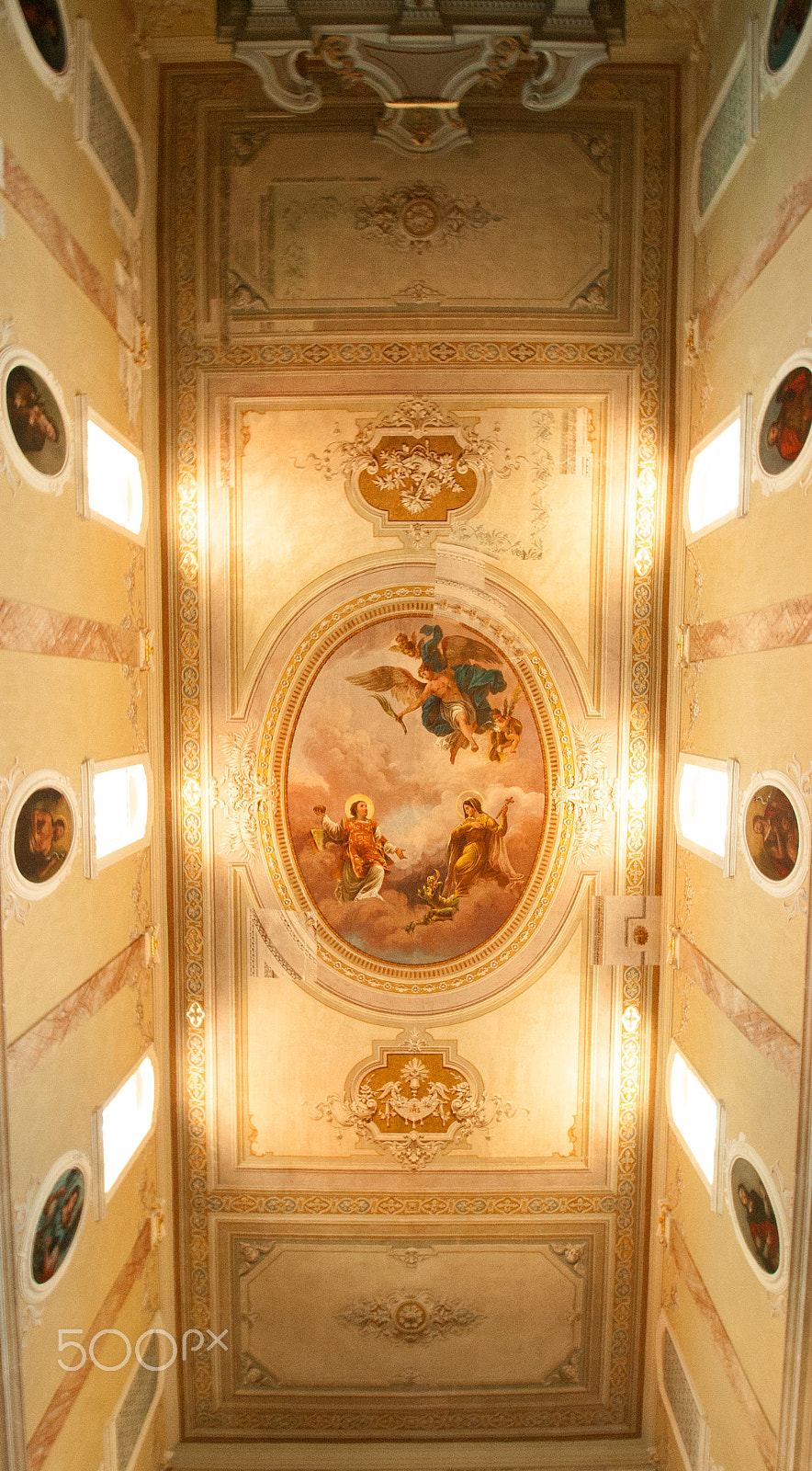 Canon EOS 400D (EOS Digital Rebel XTi / EOS Kiss Digital X) sample photo. Ceiling painting in motovun croatia photography