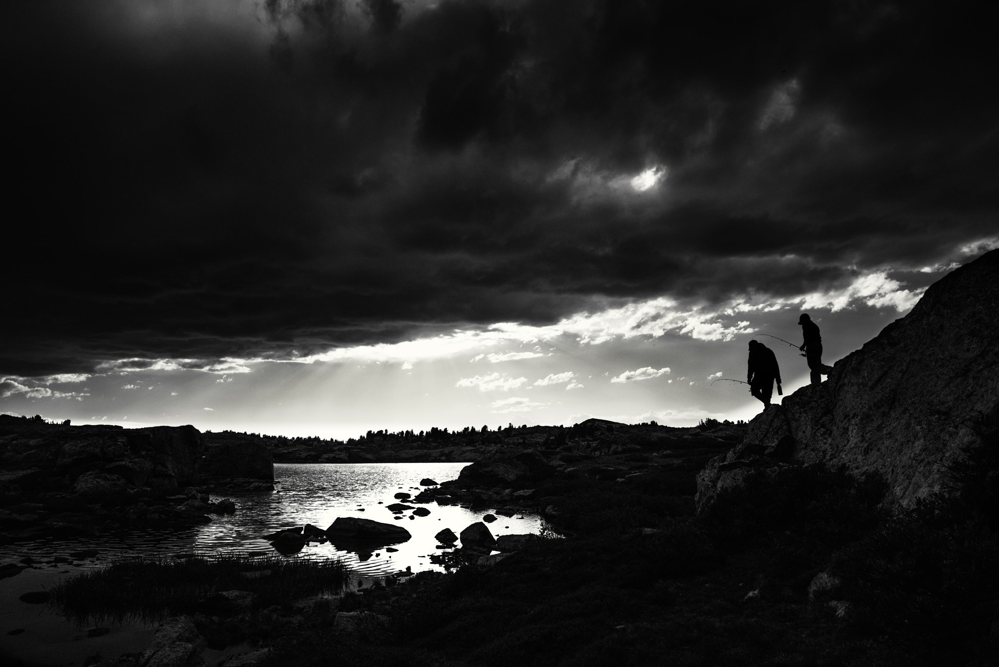 Samyang 12mm F2.8 ED AS NCS Fisheye sample photo. Spider lake storm fishing photography