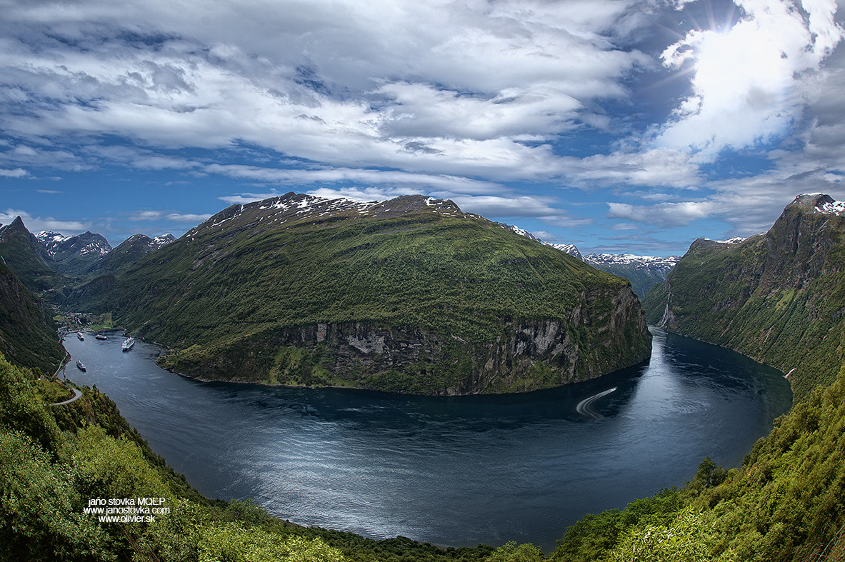 Nikon D4 + Sigma 15mm F2.8 EX DG Diagonal Fisheye sample photo. Gejranger fjord photography