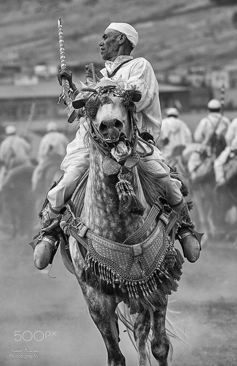 Nikon D700 + Sigma 70-200mm F2.8 EX DG OS HSM sample photo. Horse and rider(imazighen series) photography