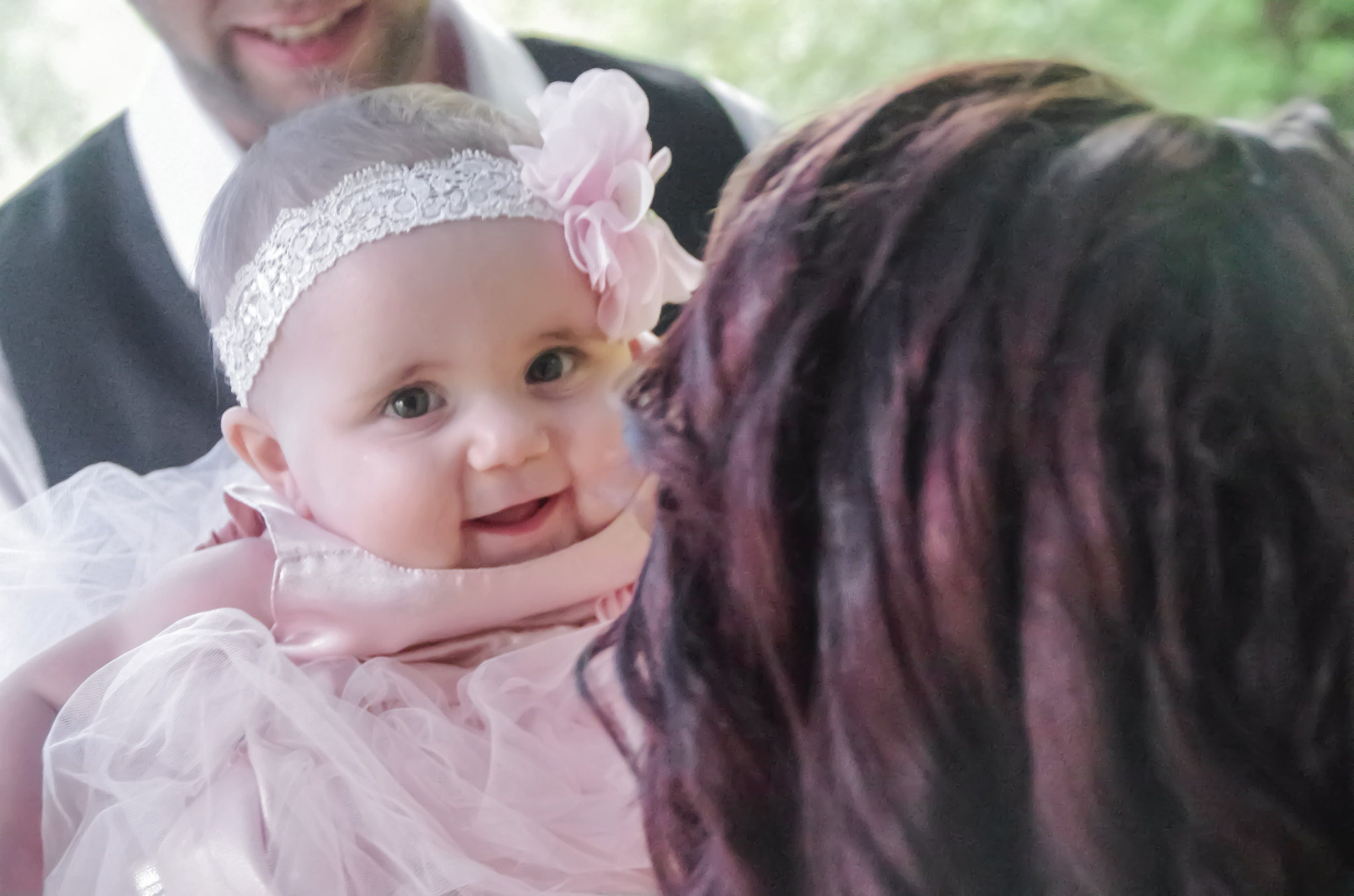 Pentax K-5 II sample photo. Pretty pink bride & daughter photography