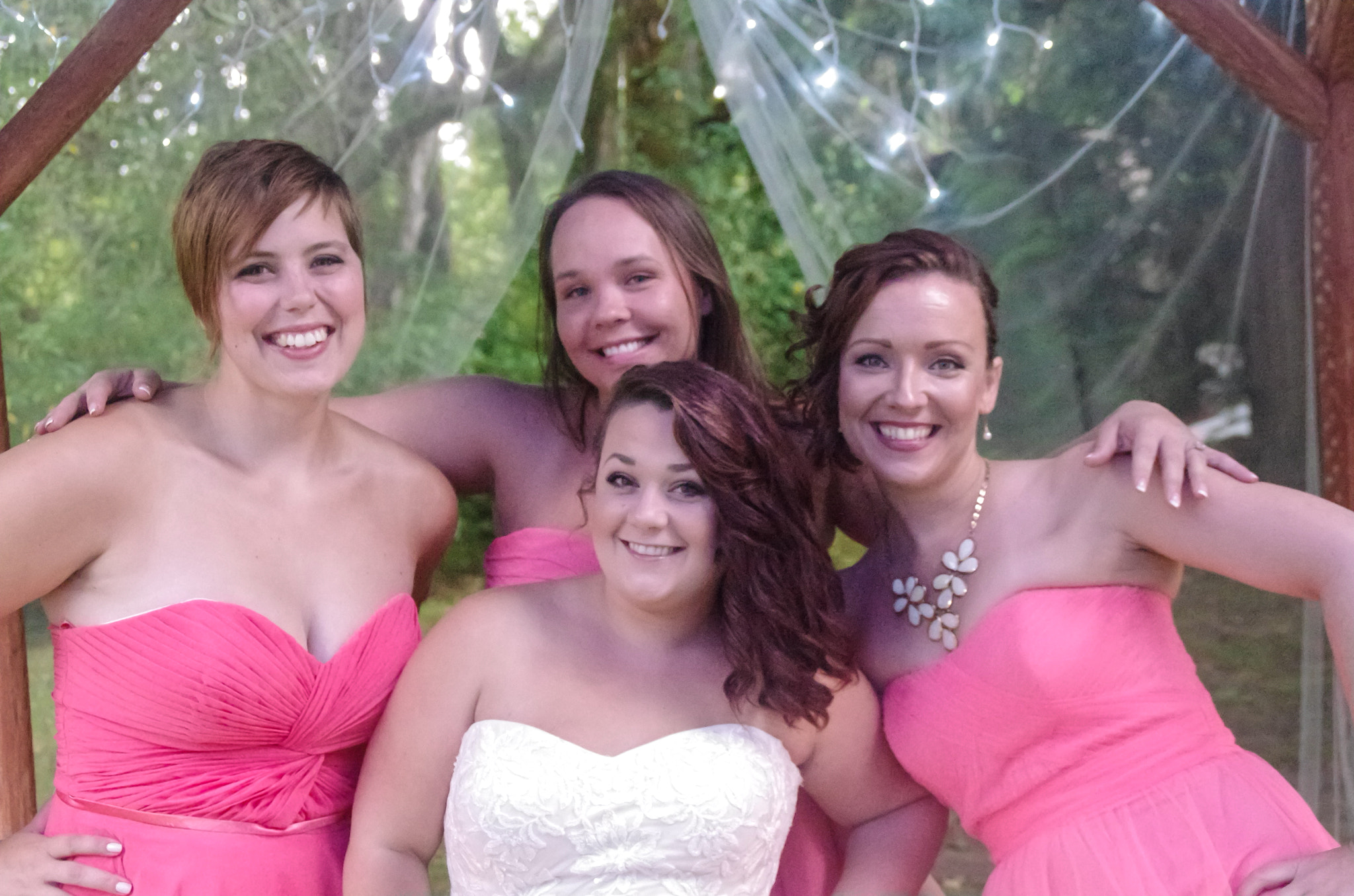 Tamron AF 18-200mm F3.5-6.3 XR Di II LD Aspherical (IF) Macro sample photo. Pretty pink bridesmaids photography