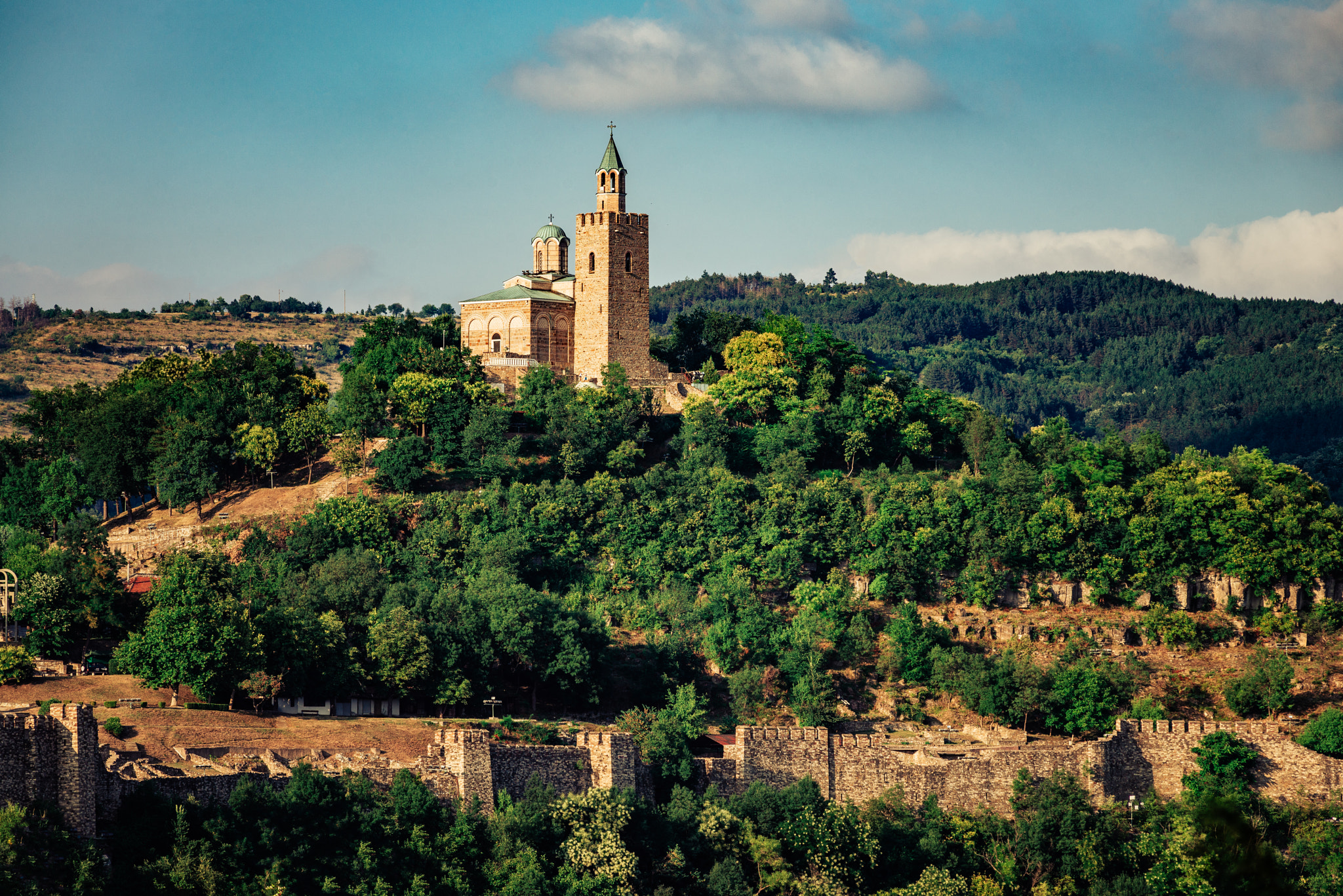 Nikon AF-Nikkor 80-200mm F2.8D ED sample photo. View of tsarevets fortress in veliko tarnovo, a city in north ce photography