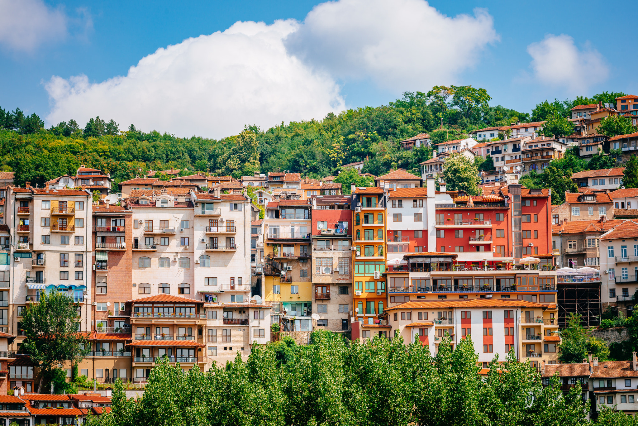 Nikon AF-Nikkor 80-200mm F2.8D ED sample photo. View of veliko tarnovo, a city in north central bulgaria photography