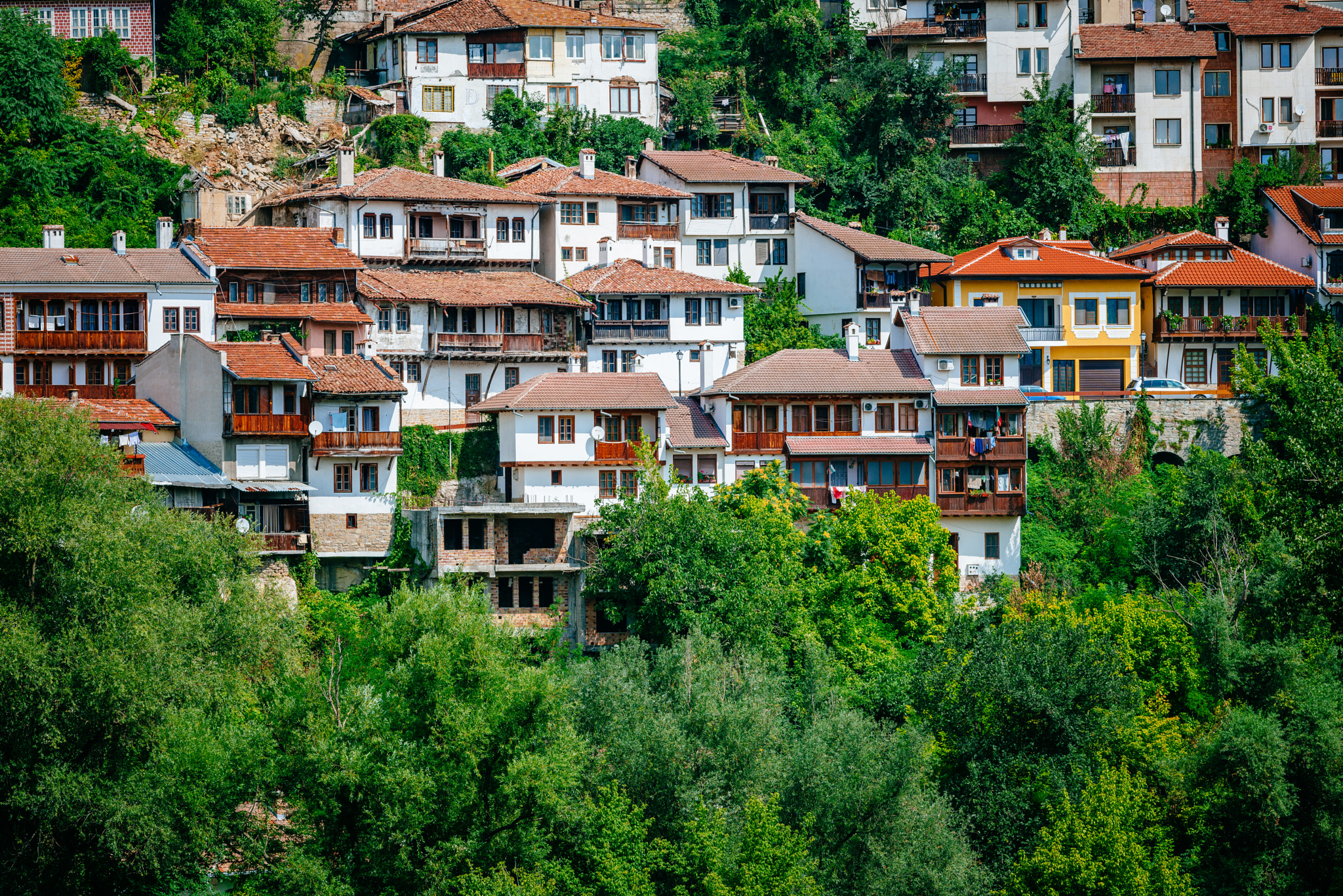 Nikon AF-Nikkor 80-200mm F2.8D ED sample photo. View of veliko tarnovo, a city in north central bulgaria photography
