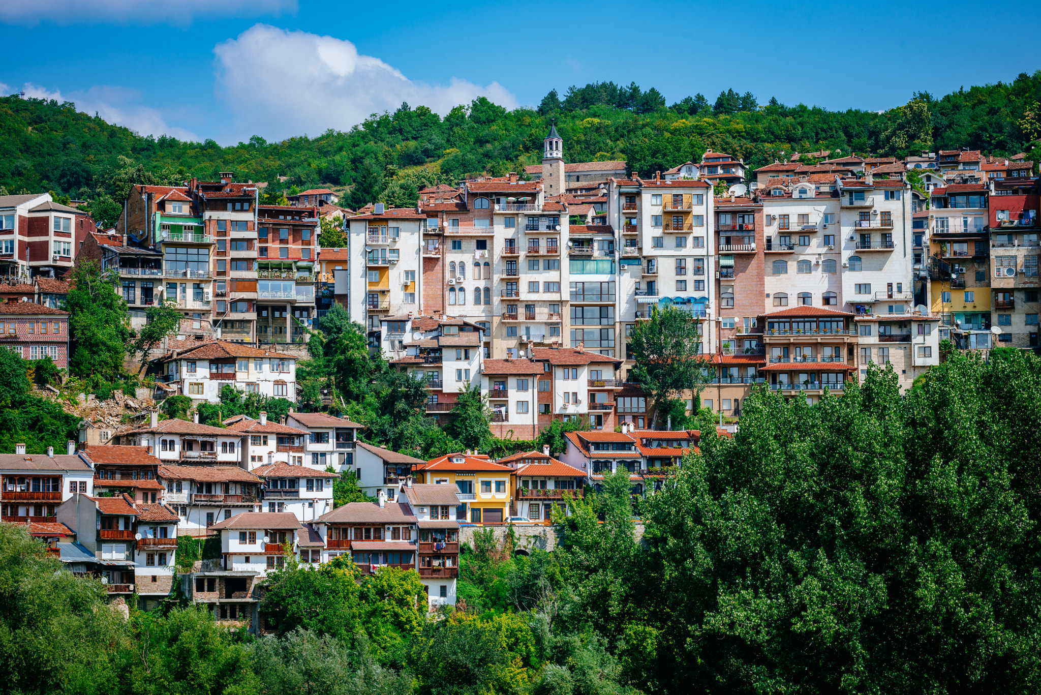 Nikon AF-Nikkor 80-200mm F2.8D ED sample photo. View of veliko tarnovo, a city in north central bulgaria photography