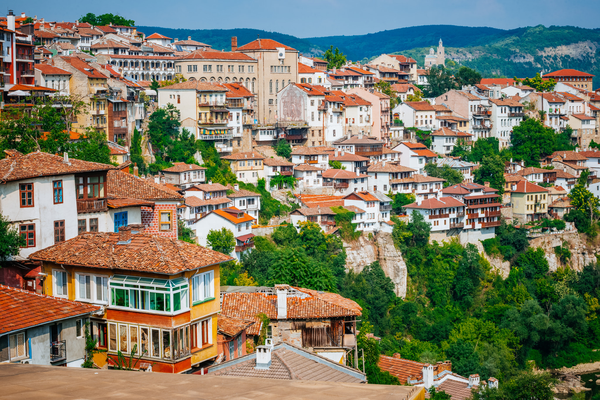 Nikon AF-Nikkor 80-200mm F2.8D ED sample photo. View of veliko tarnovo, a city in north central bulgaria photography
