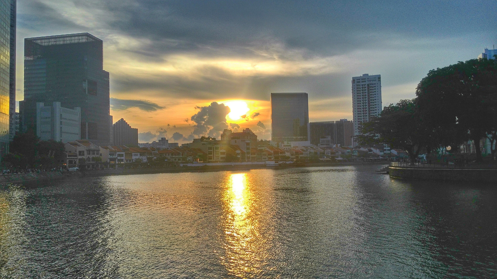 ASUS PadFone sample photo. Sunset singapore river photography