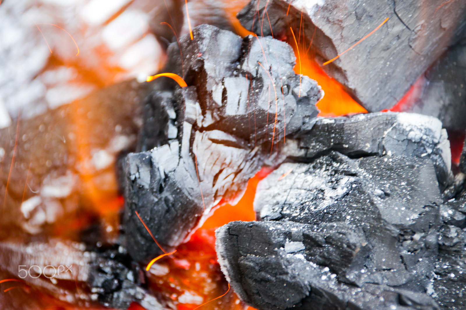 Sigma 18-250mm F3.5-6.3 DC OS HSM sample photo. Wood charcoal and fire flames photography