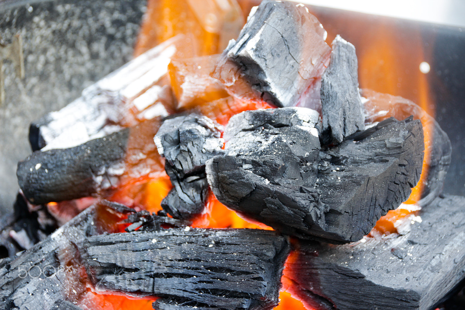 Sigma 18-250mm F3.5-6.3 DC OS HSM sample photo. Wood charcoal and fire flames photography