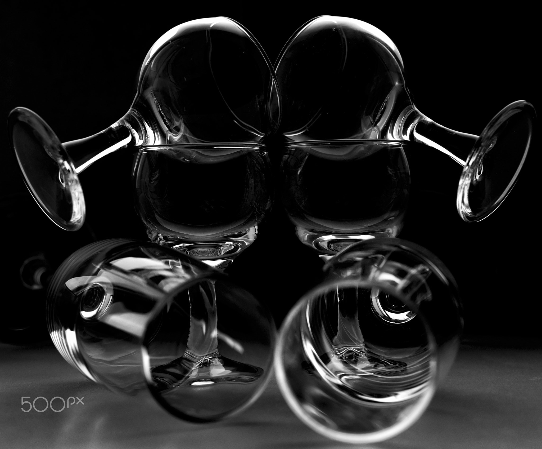 wine glass art , fujifilm x-pro2 acros black and white