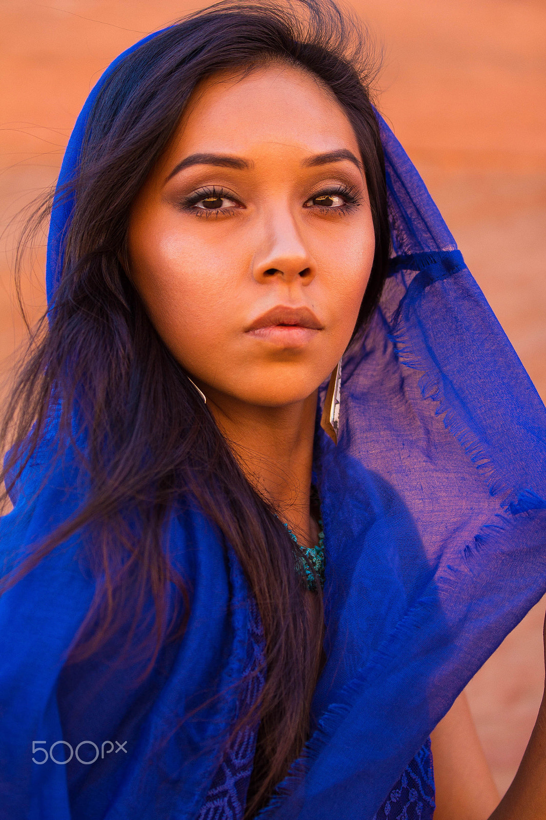 Canon EF 70-200mm F2.8L IS II USM sample photo. Blue scarf photography
