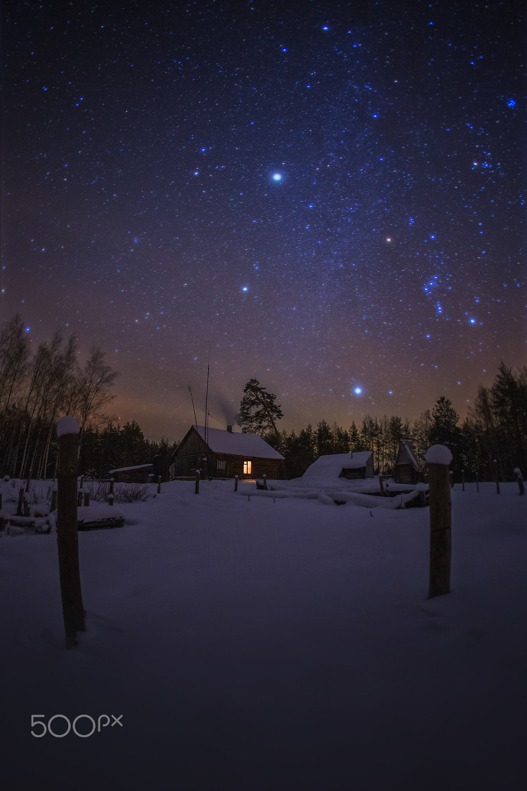 Canon EOS 6D + Canon EF 15mm F2.8 Fisheye sample photo. Winter night photography