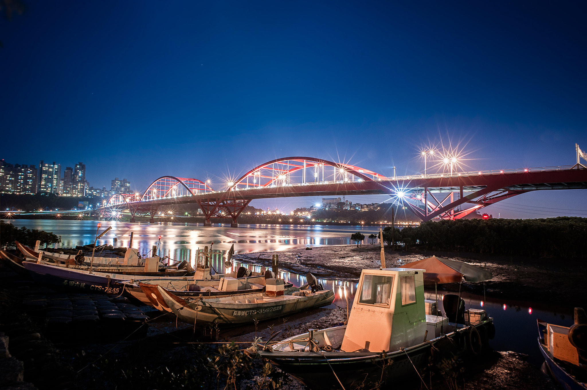 Nikon D700 + Nikon AF Nikkor 20mm F2.8D sample photo. Guandu bridge photography