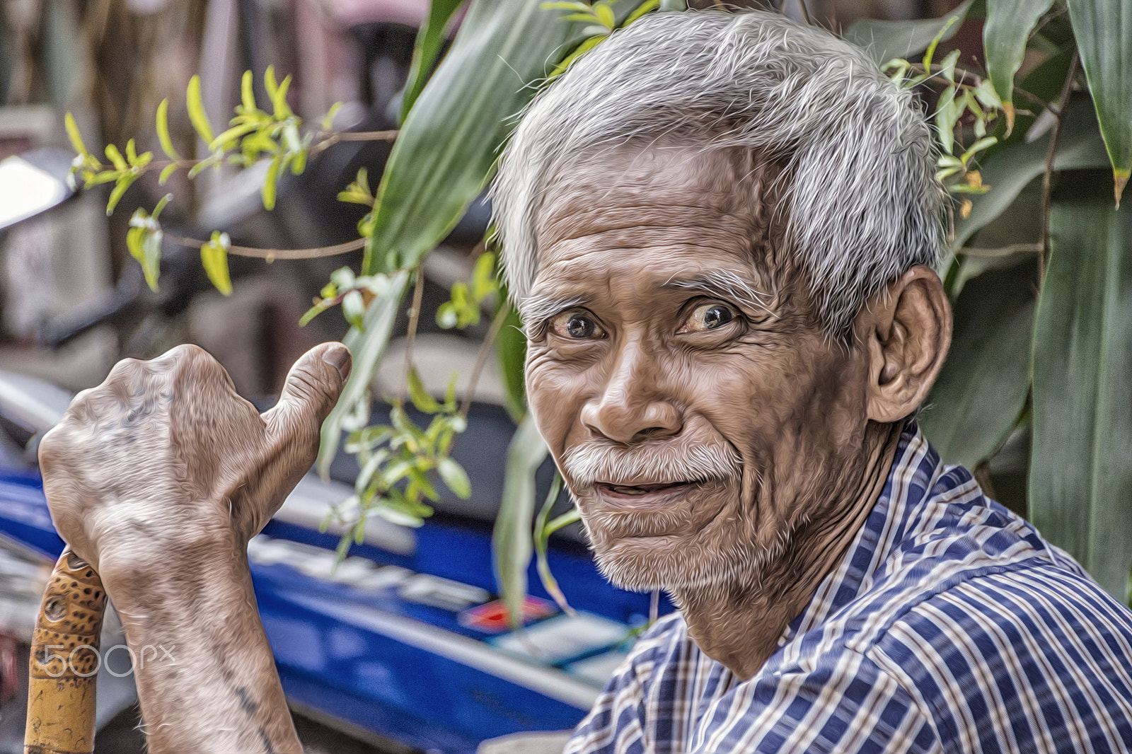 Tamron 18-270mm F3.5-6.3 Di II PZD sample photo. Old thai men photography