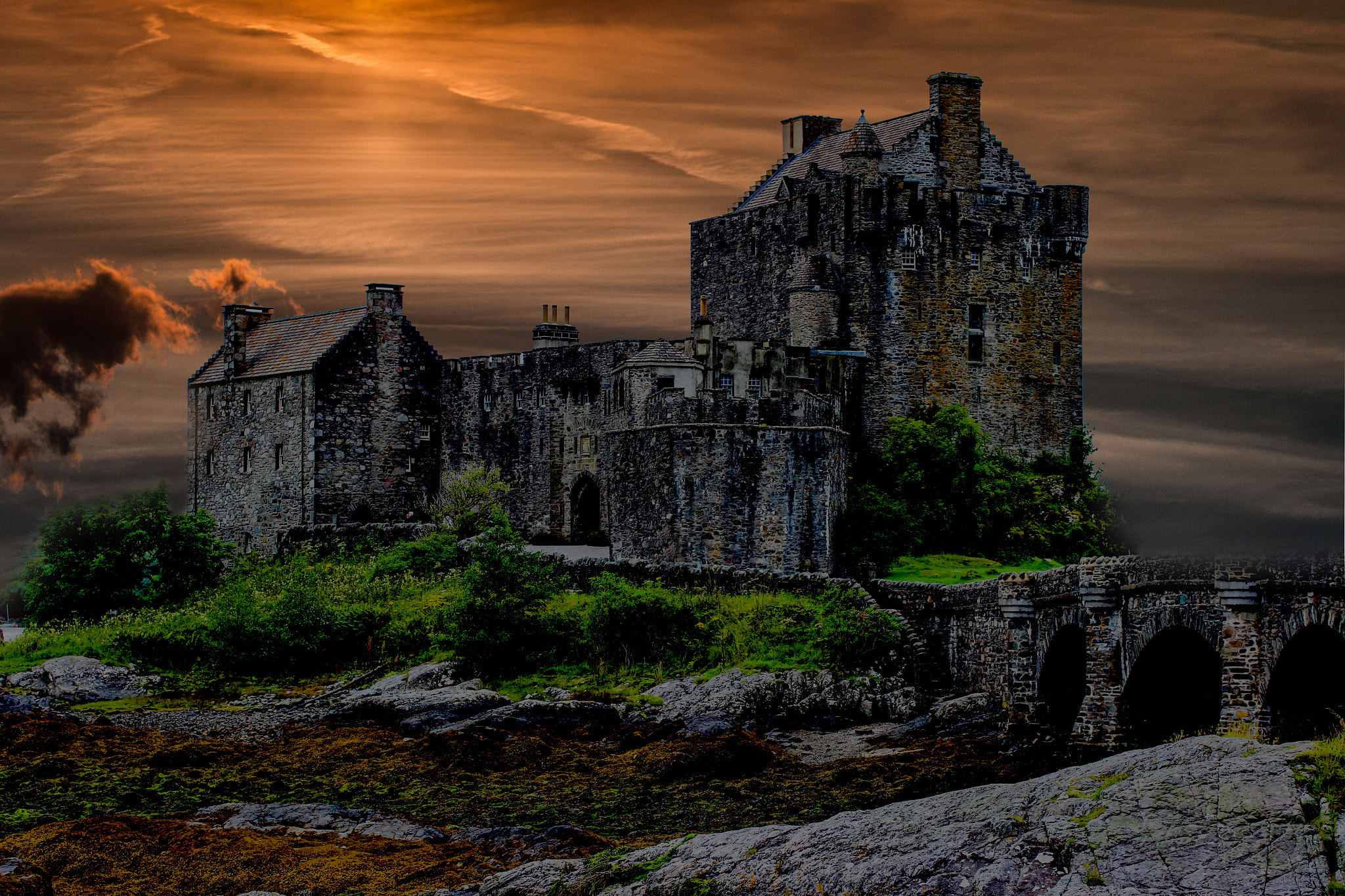 Canon EOS 600D (Rebel EOS T3i / EOS Kiss X5) + Canon EF 50mm F2.5 Macro sample photo. Donan castle (scottland) malerisch photography