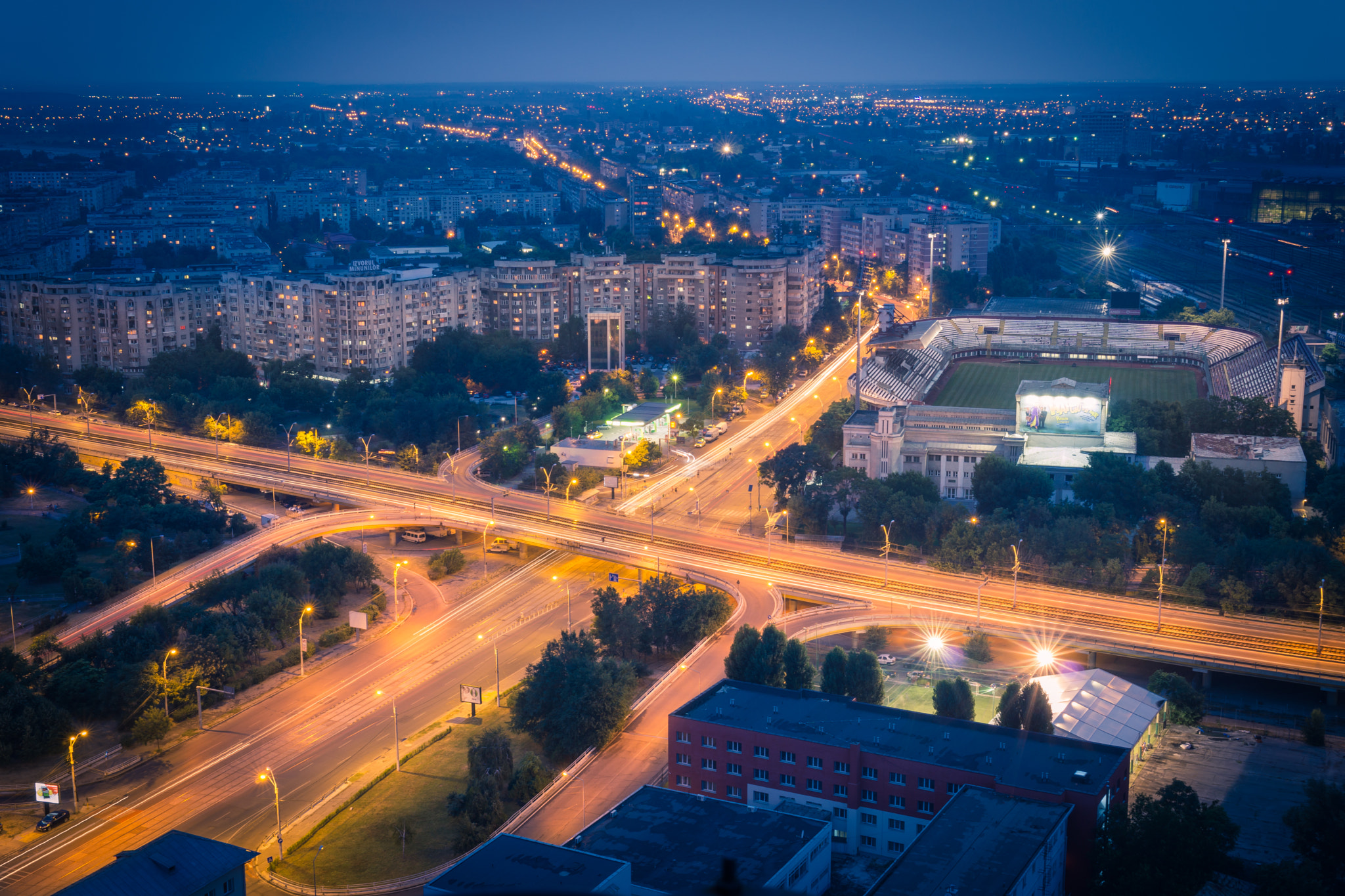 Sony a6000 + E 30mm F1.4 sample photo. "podul grant" bucharest, romania - night view photography