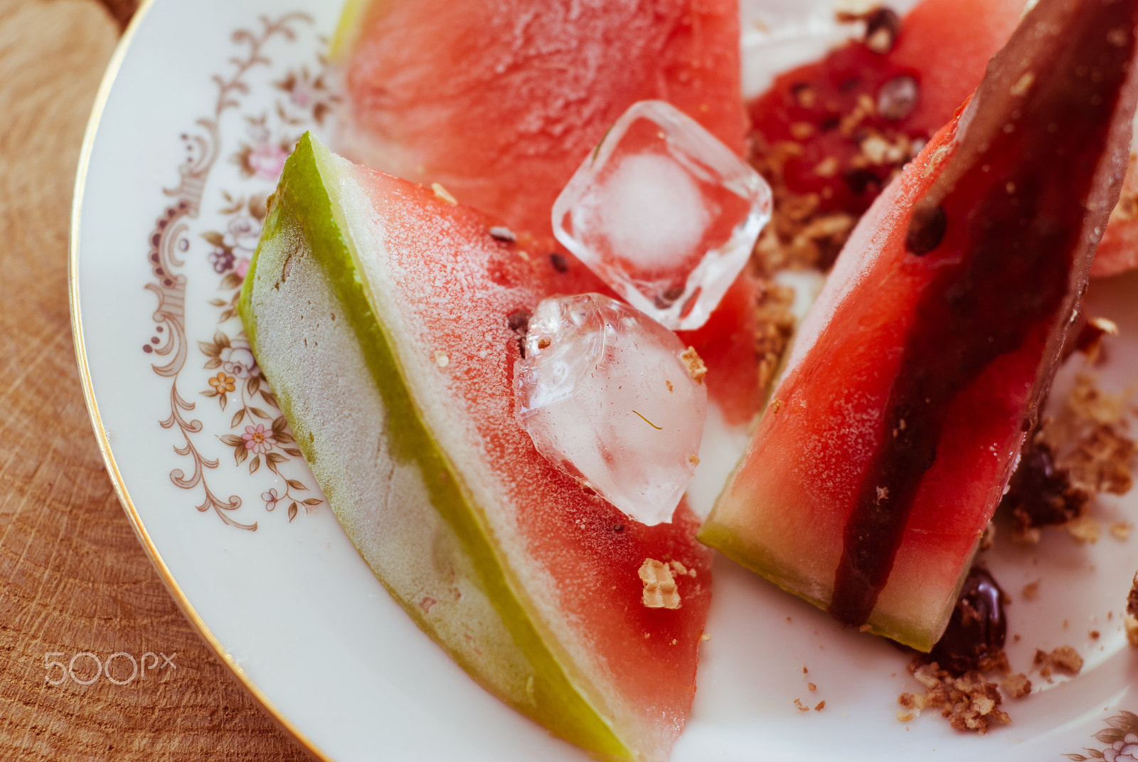 Nikon D80 + AF Nikkor 50mm f/1.8 N sample photo. Frozen watermelon chocolate photography