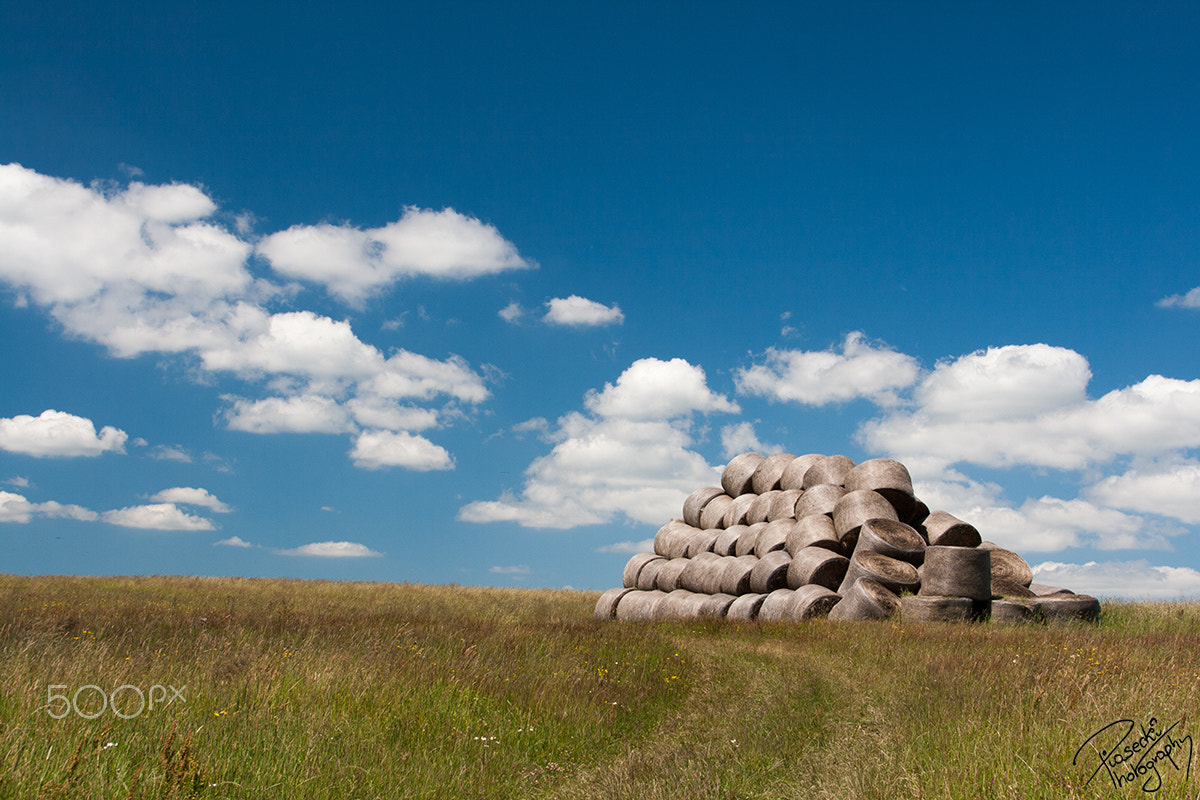 Canon EF 28-135mm F3.5-5.6 IS USM sample photo. Bales of hay photography