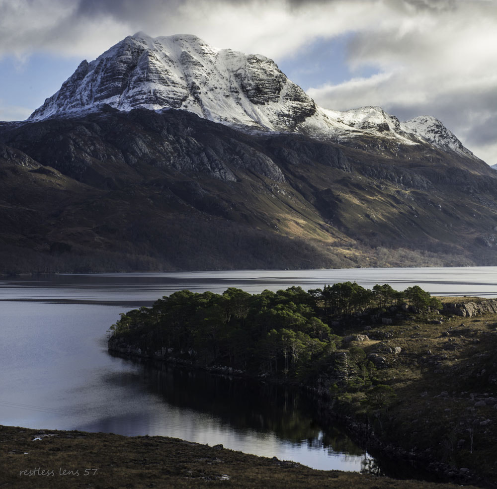 AF Zoom-Nikkor 80-200mm f/2.8 ED sample photo. Slioch on loch maree photography