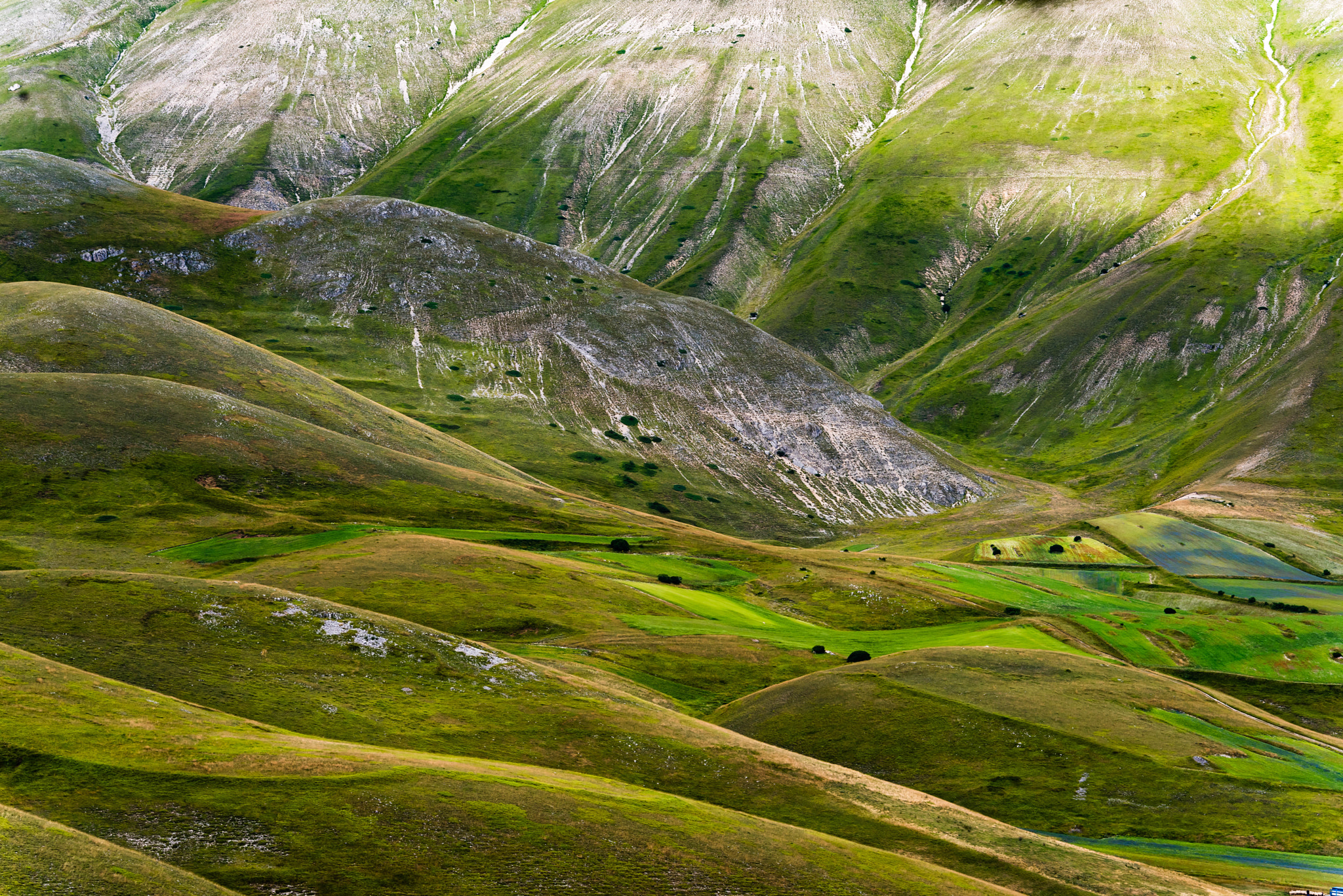 Nikon D810 + Nikon AF Nikkor 105mm F2D DC sample photo. Castelluccio curves photography