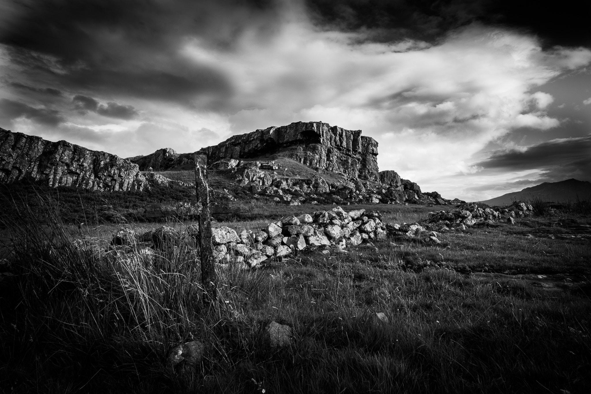 Sigma 12-24mm F4.5-5.6 II DG HSM sample photo. Isle of bute, scotland b&w photography