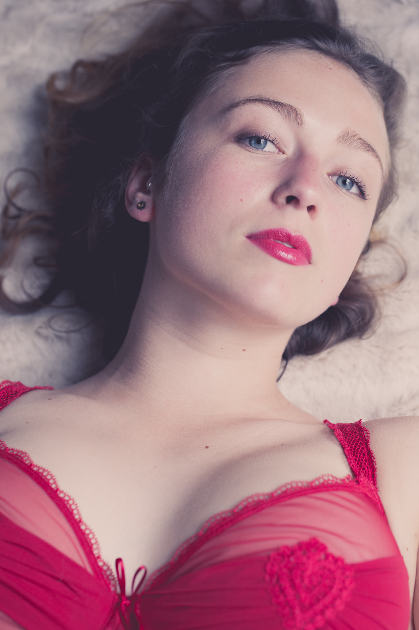 Canon EF 100mm F2.8L Macro IS USM sample photo. Red glamour photography