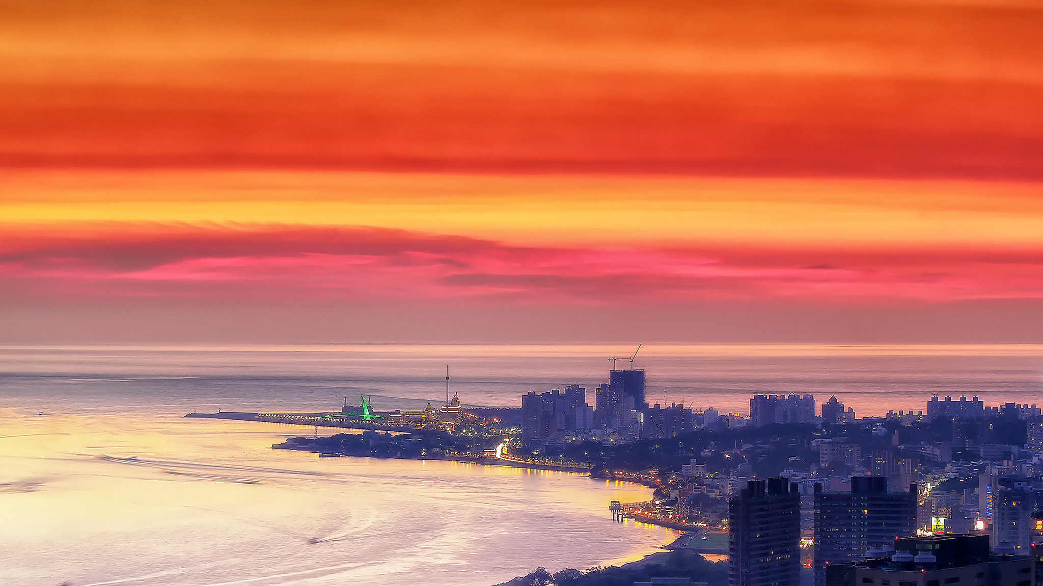 Canon EF 70-200mm F4L IS USM sample photo. Sunset at danshui photography