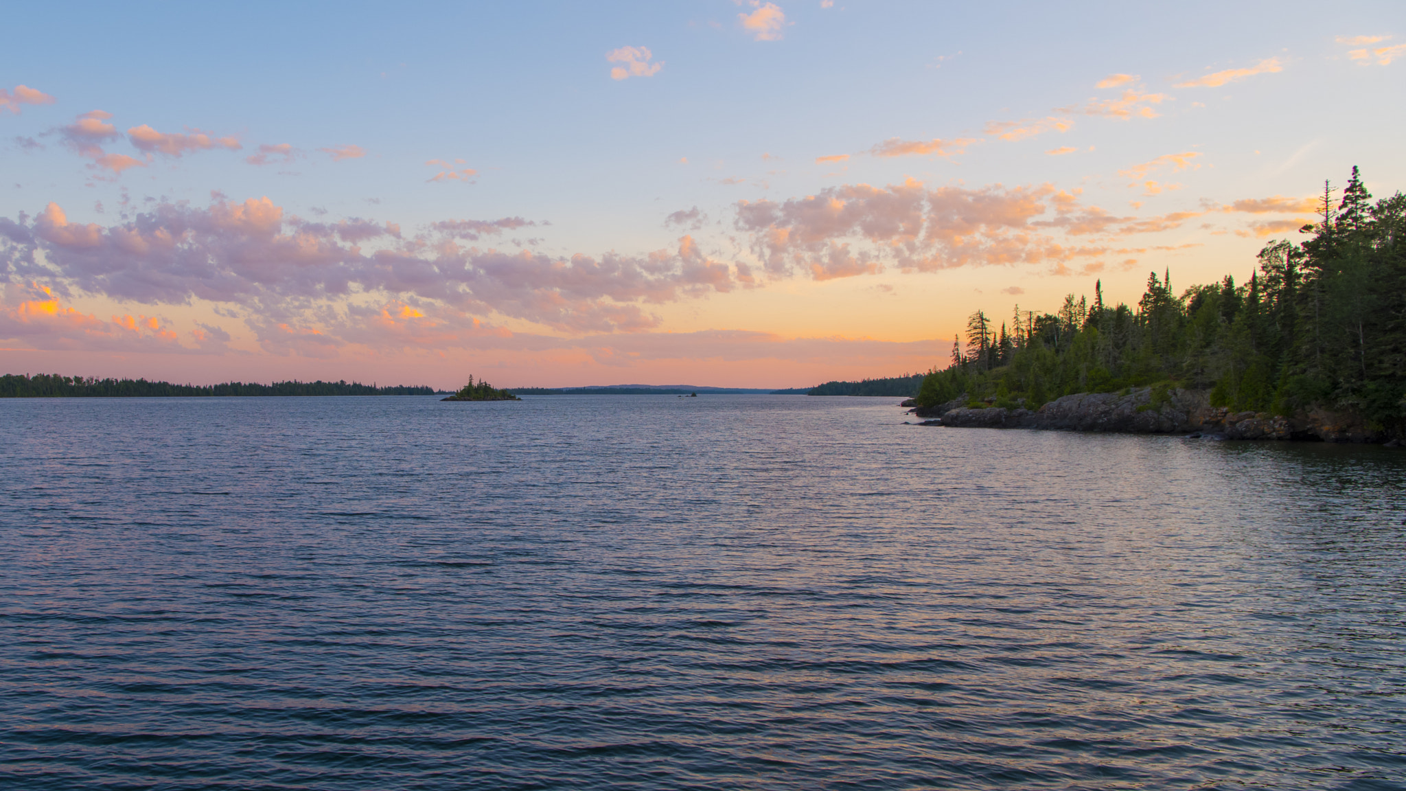 Nikon D810A + Nikon AF-S Nikkor 24-70mm F2.8E ED VR sample photo. Isle royale sunset photography