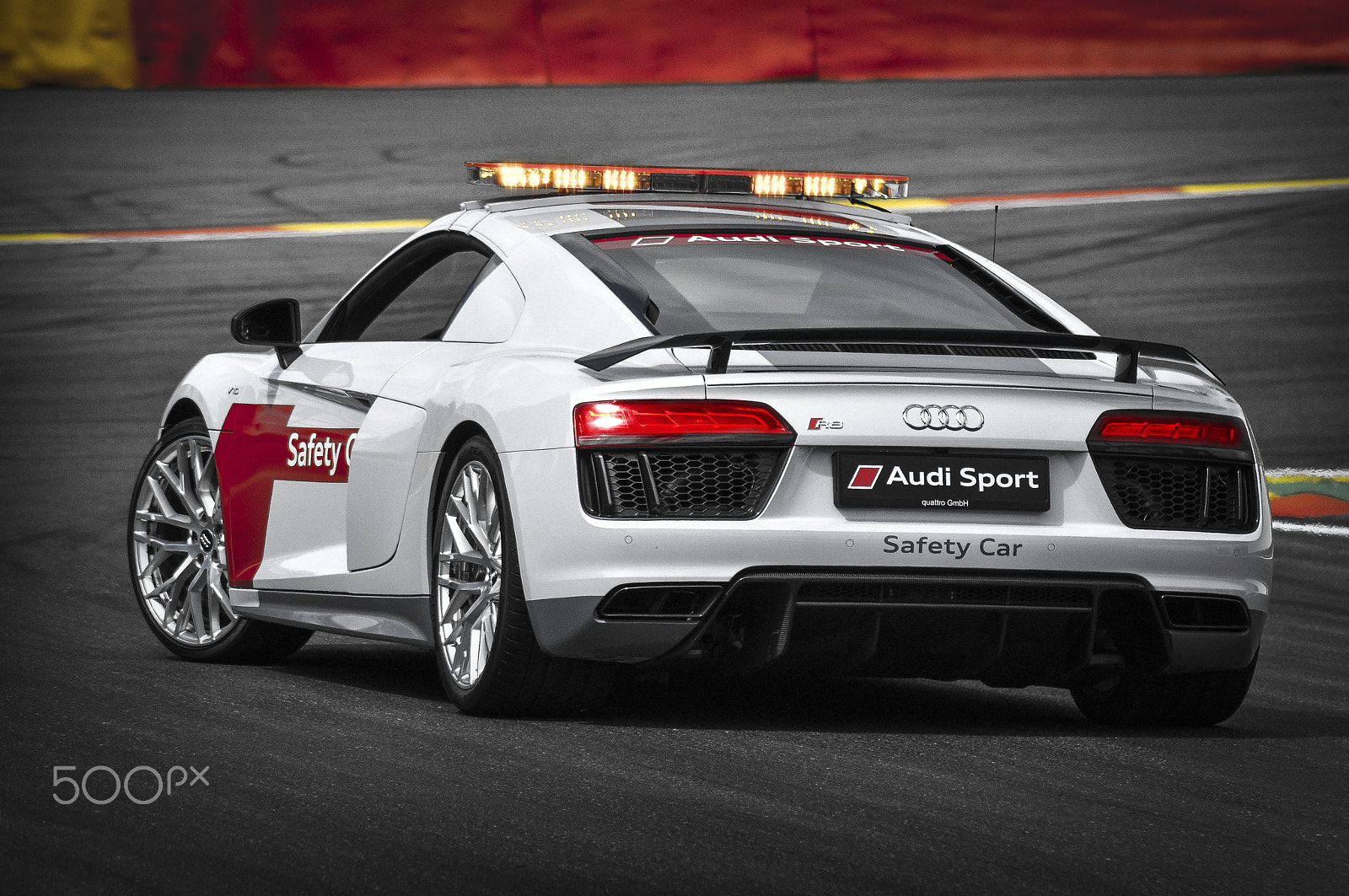 Nikon D5000 sample photo. Audi r8 v10 safety car photography