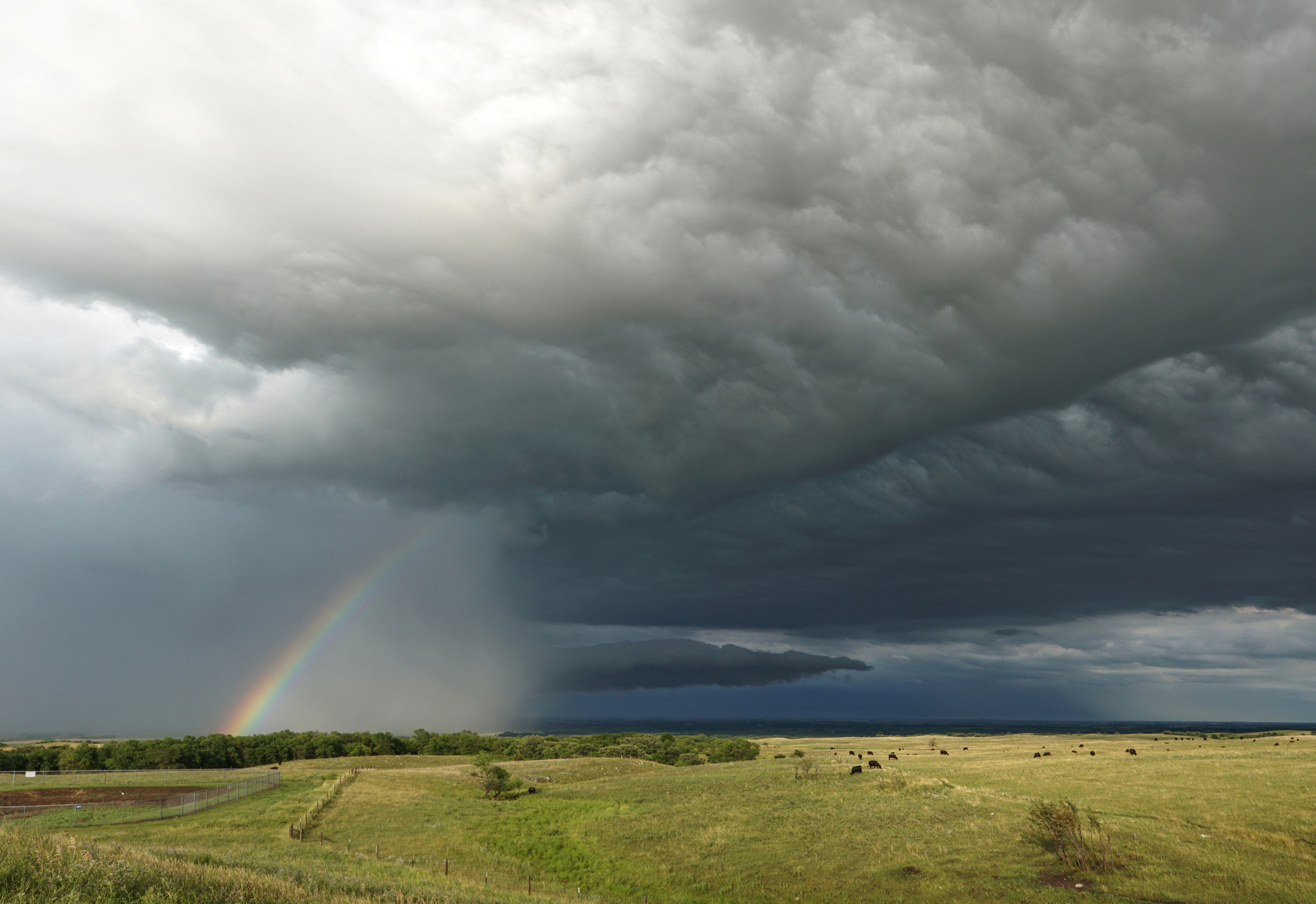 Sony a6300 + Sony E 16mm F2.8 sample photo. Hailed rainbow photography