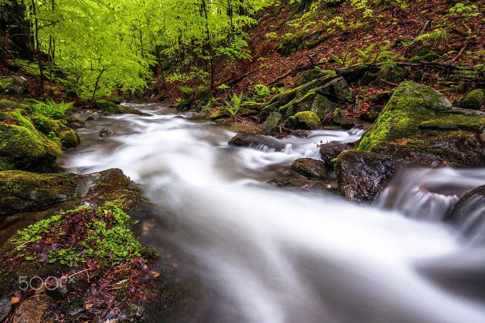 Sony Alpha DSLR-A700 + Minolta AF 28-80mm F3.5-5.6 II sample photo. Mountain stream photography