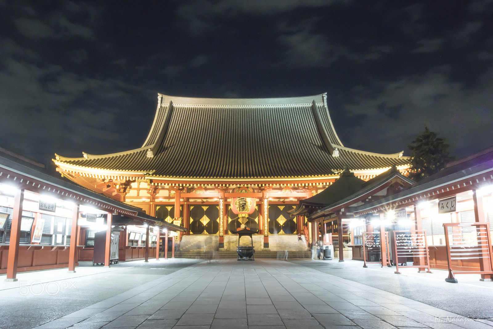 Nikon 1 V3 sample photo. Senso-ji  nightscape photography