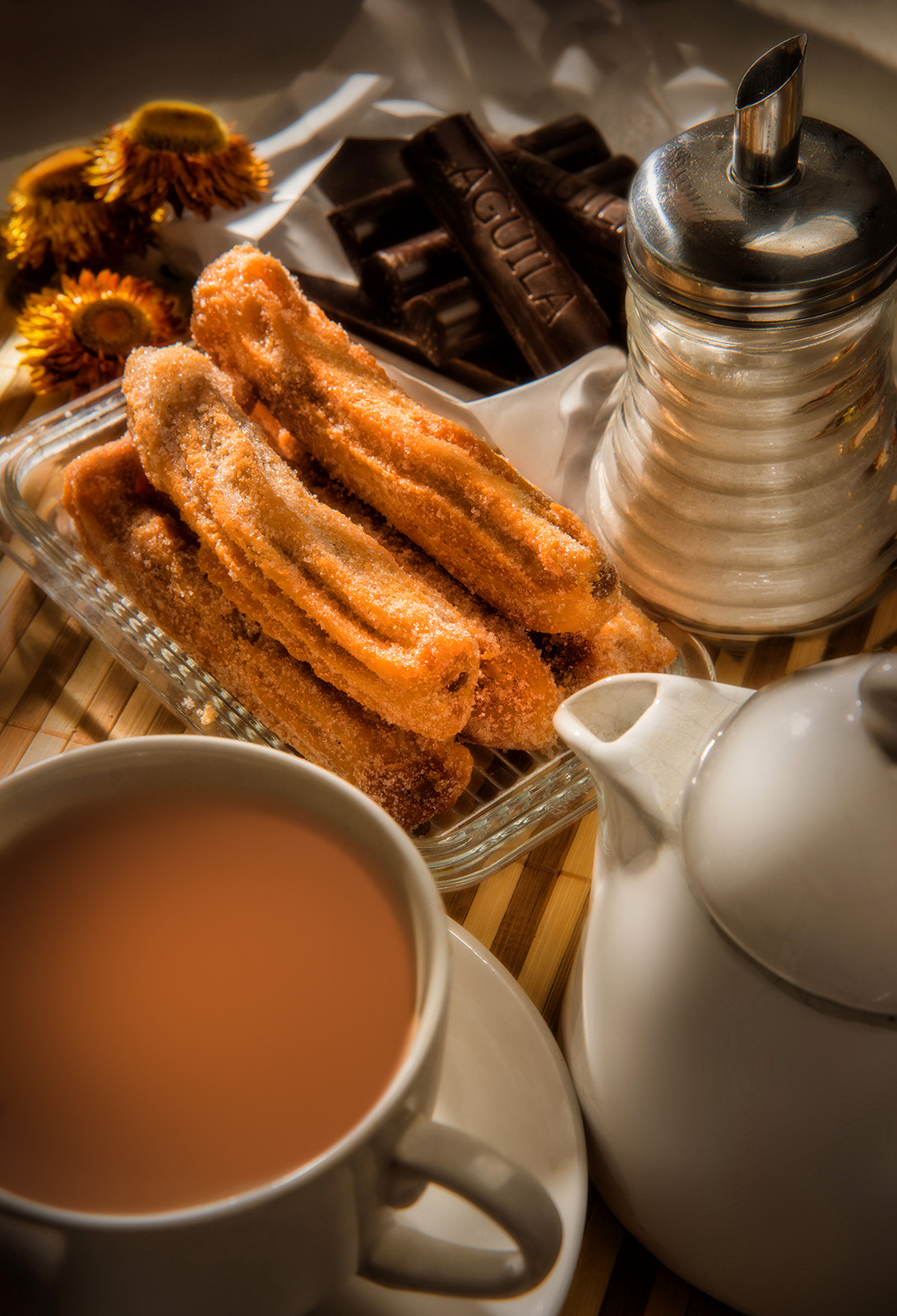 Nikon AF Nikkor 24-85mm F2.8-4D IF sample photo. Churros con chocolate photography