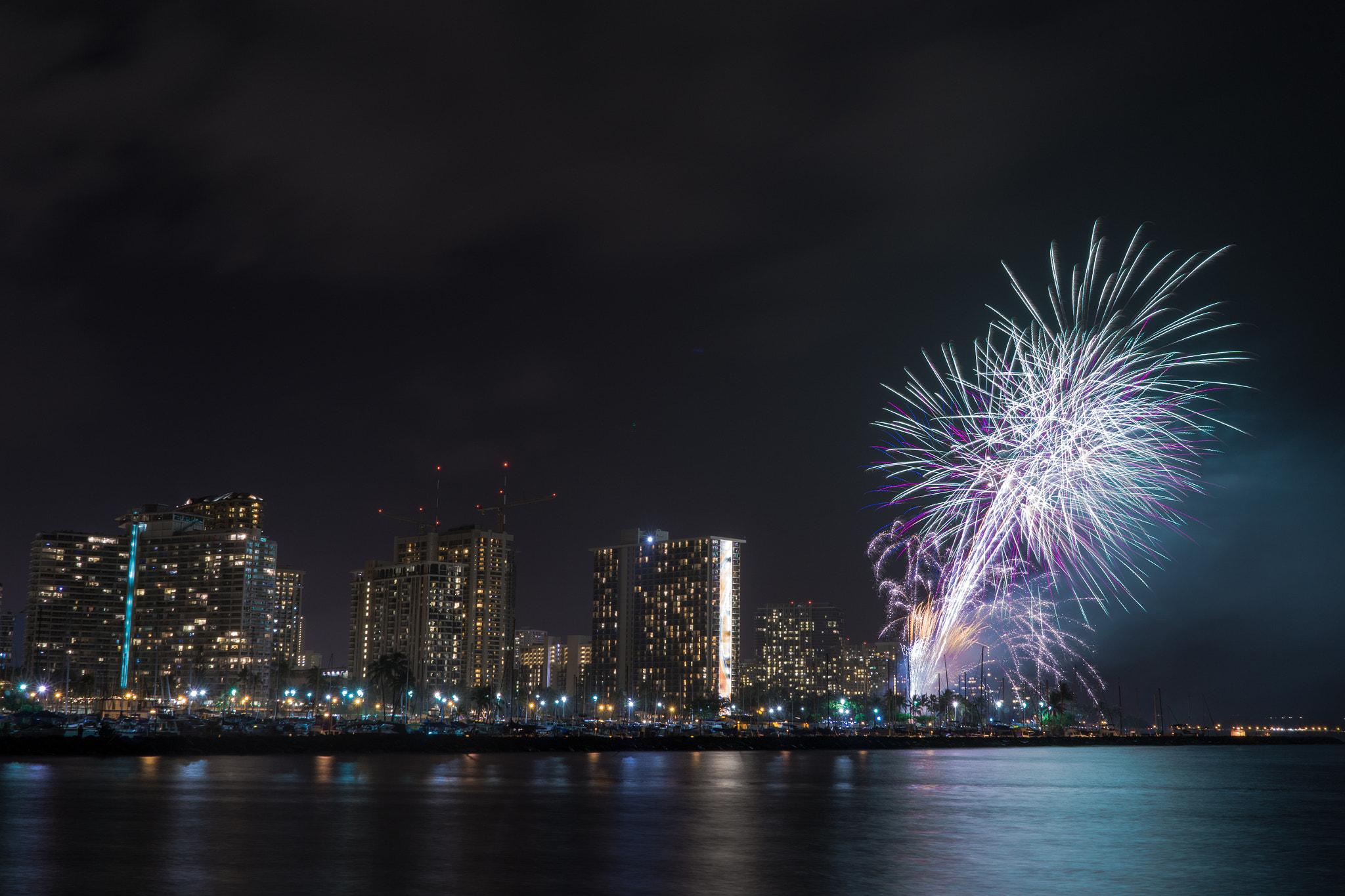 Sony FE 28mm F2 sample photo. Narrow fireworks photography