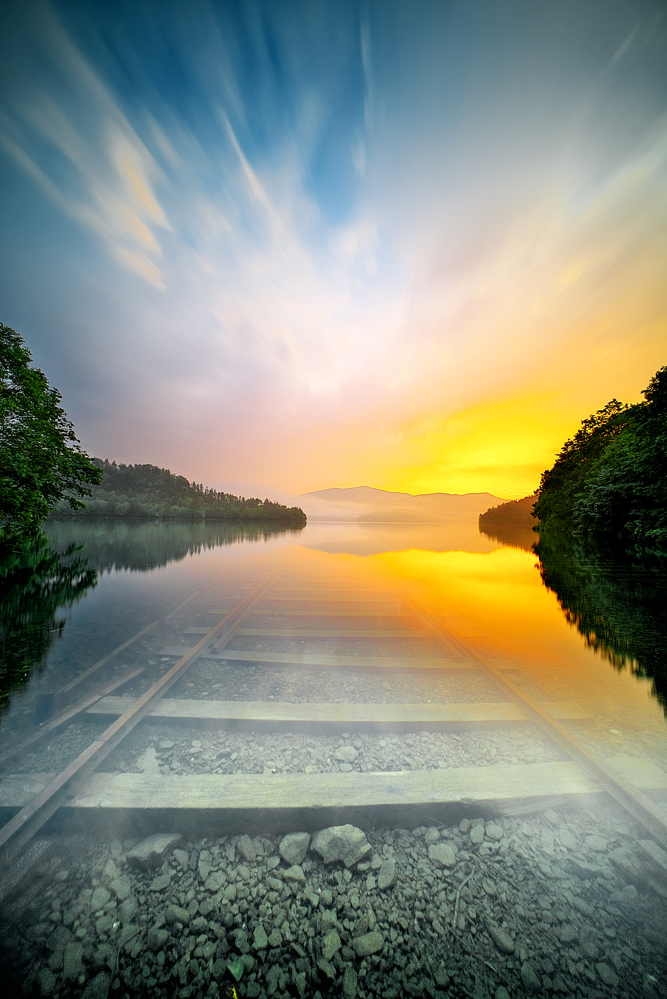 Sony a7S sample photo. Railway under the lake ver.0 photography